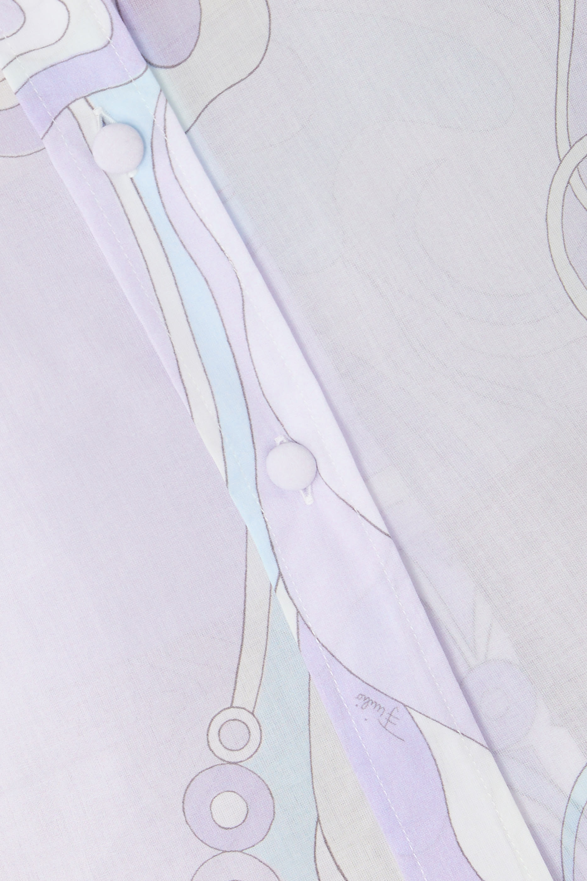 Orchidee Print Cotton Shirt