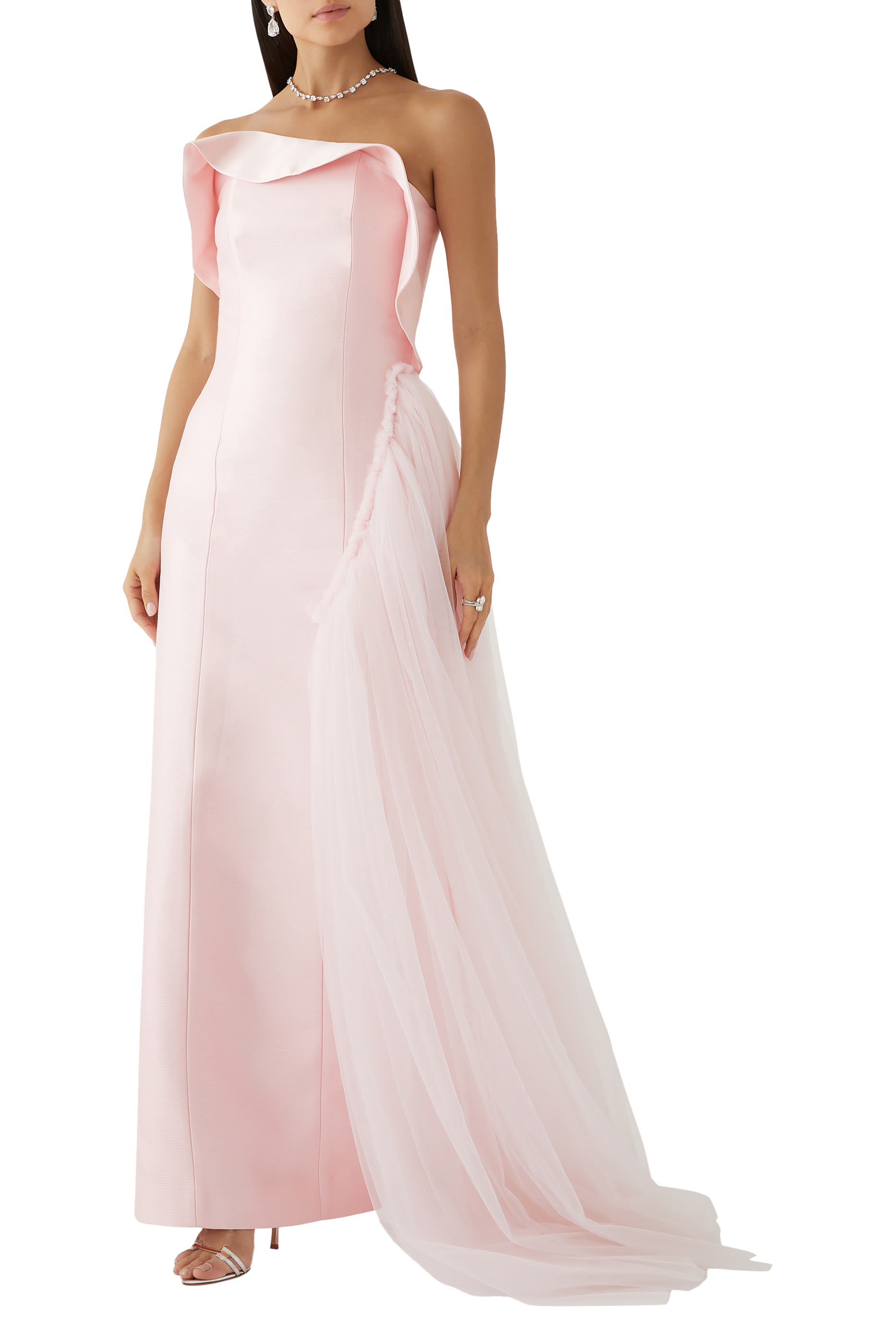 Strapless Asymmetric Gown