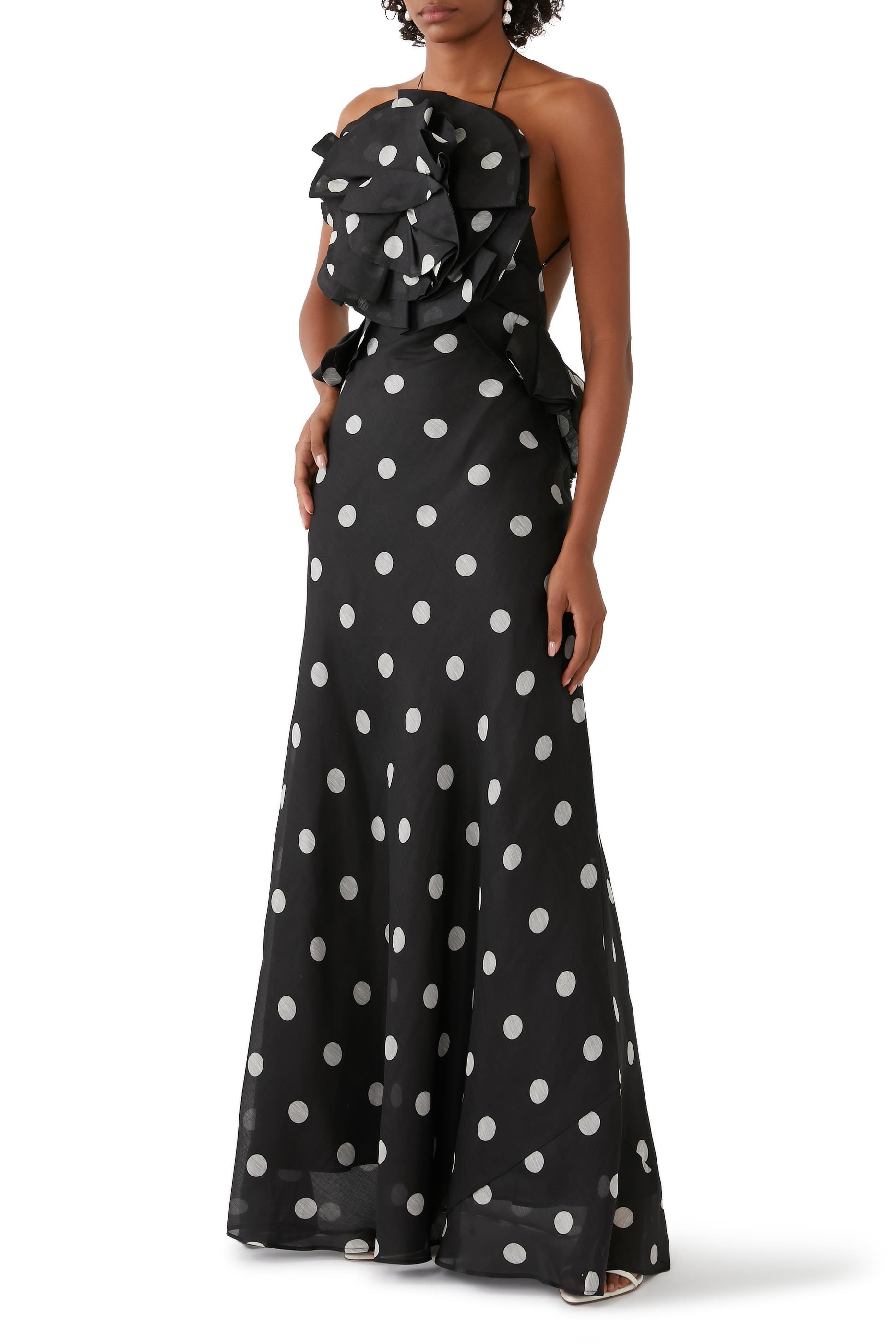 Crush Ruffle Halter Maxi Dress