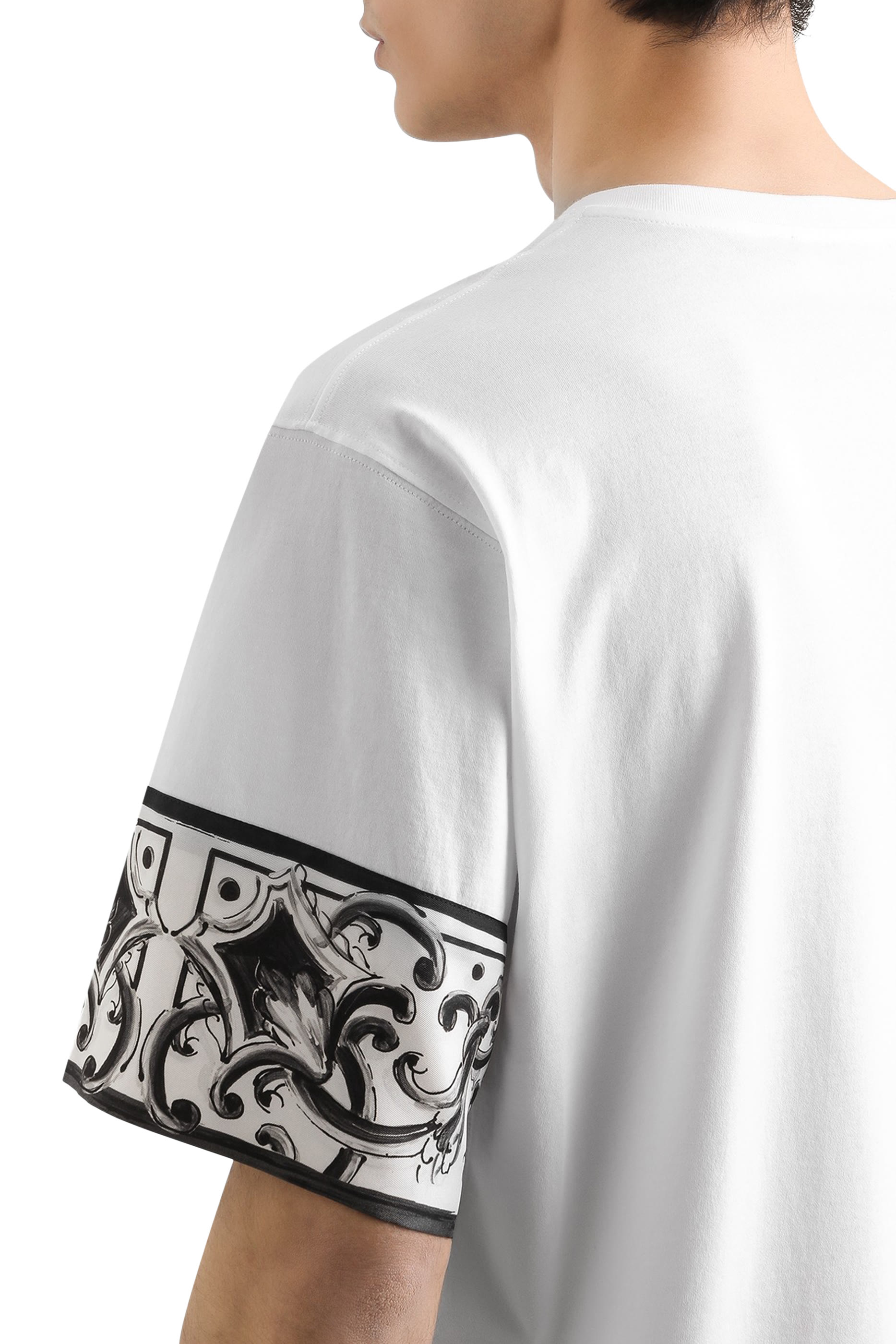 Short-Sleeved T-Shirt with Majolica Print