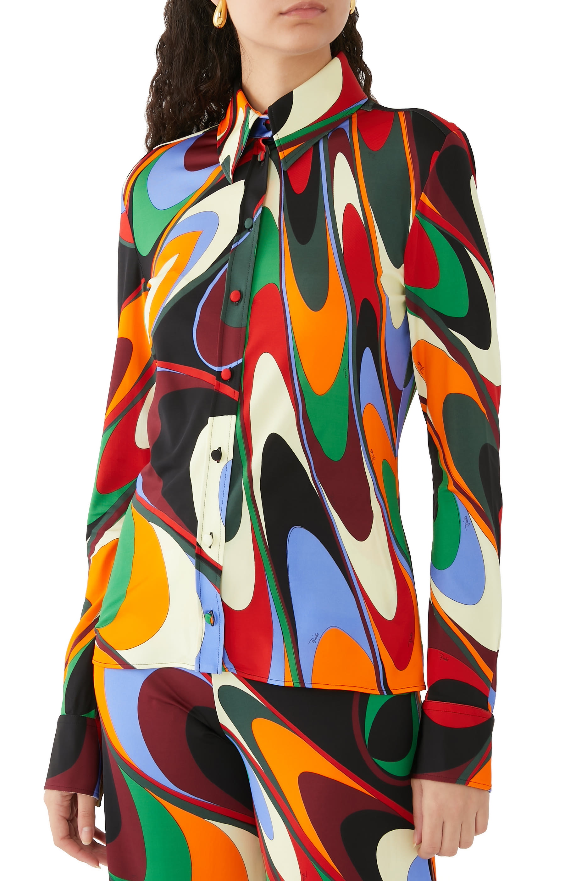 Long-Sleeve Satin Shirt