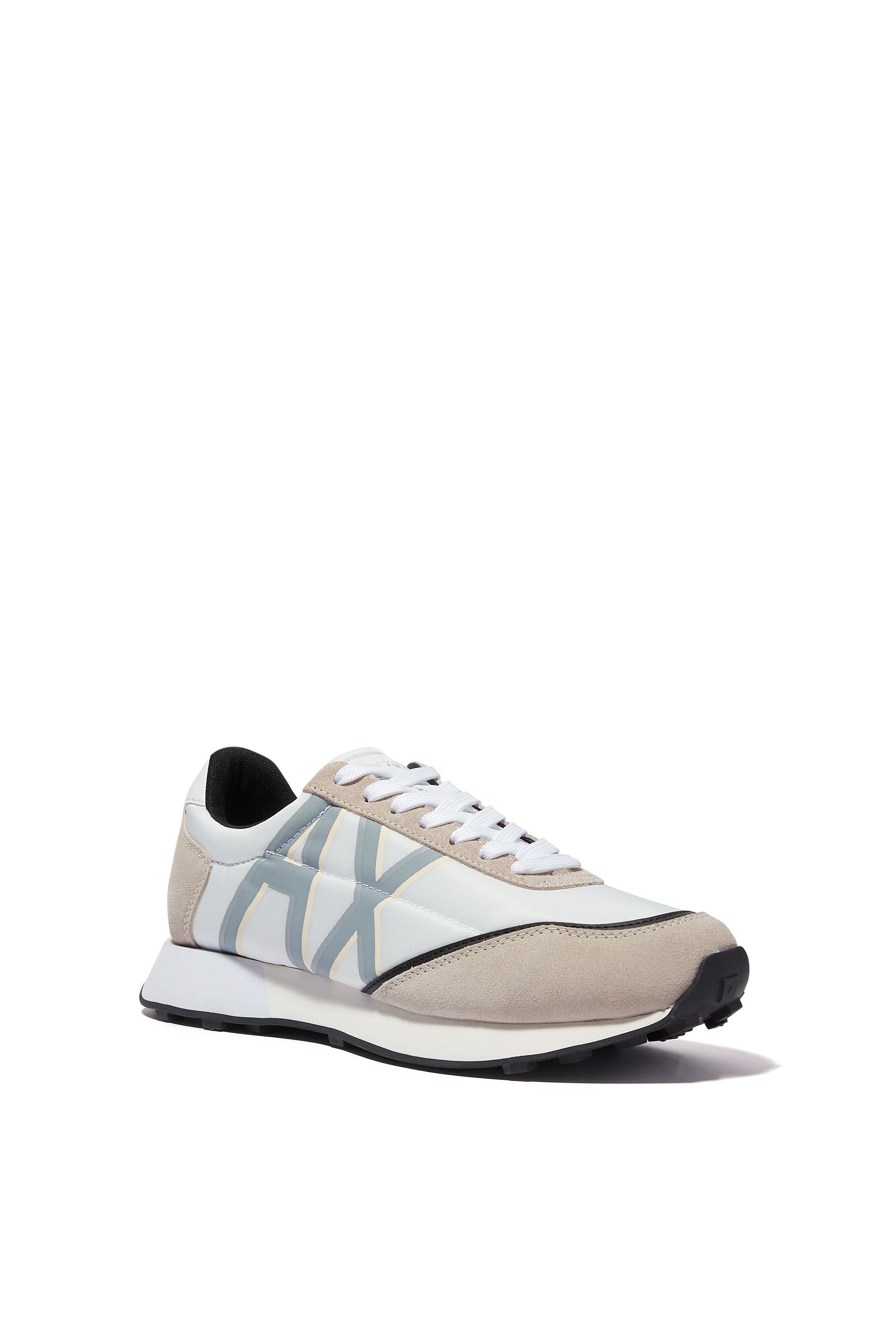 AX Logo Faux Leather Sneakers