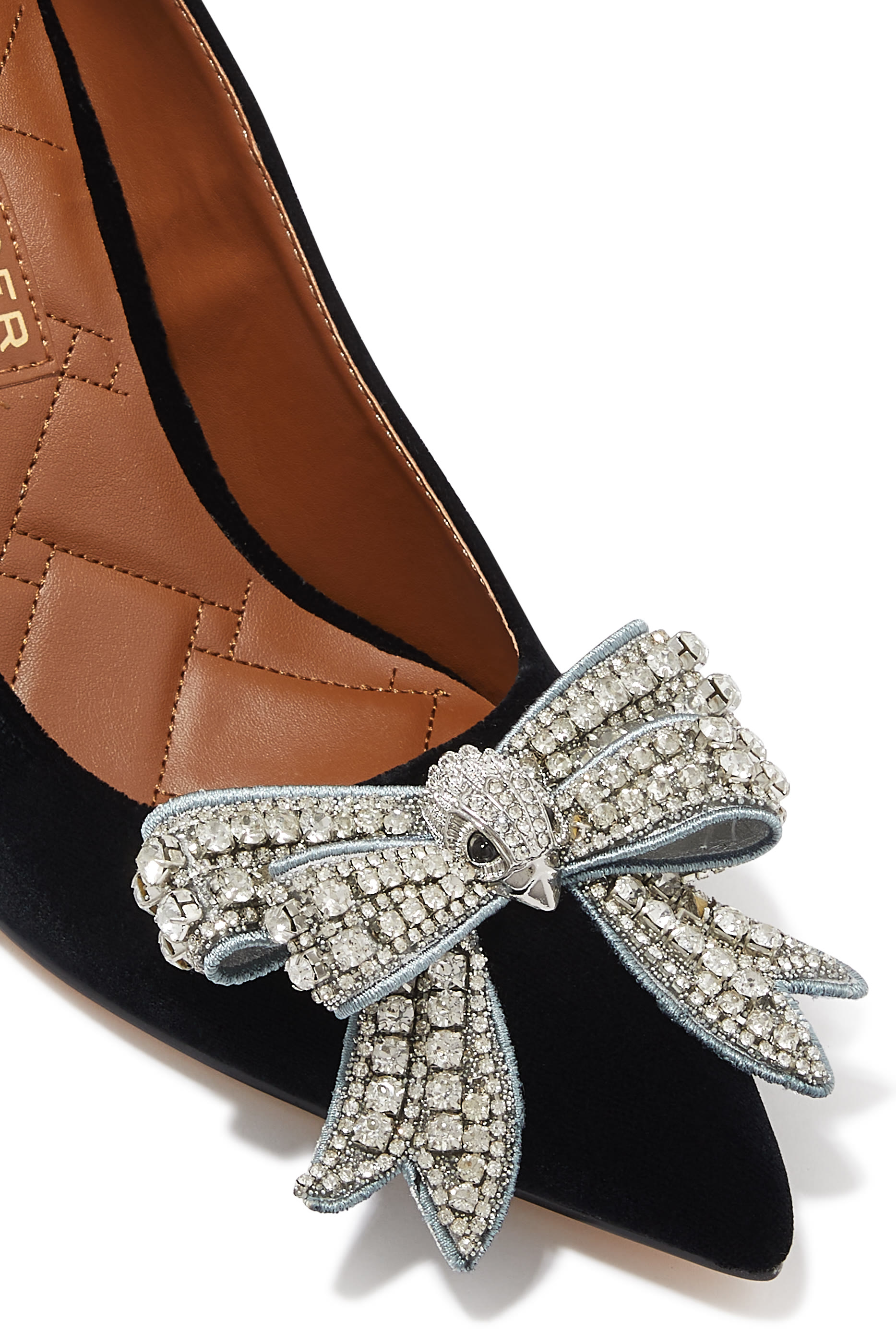 Belgravia 95 Bow Velvet Pumps