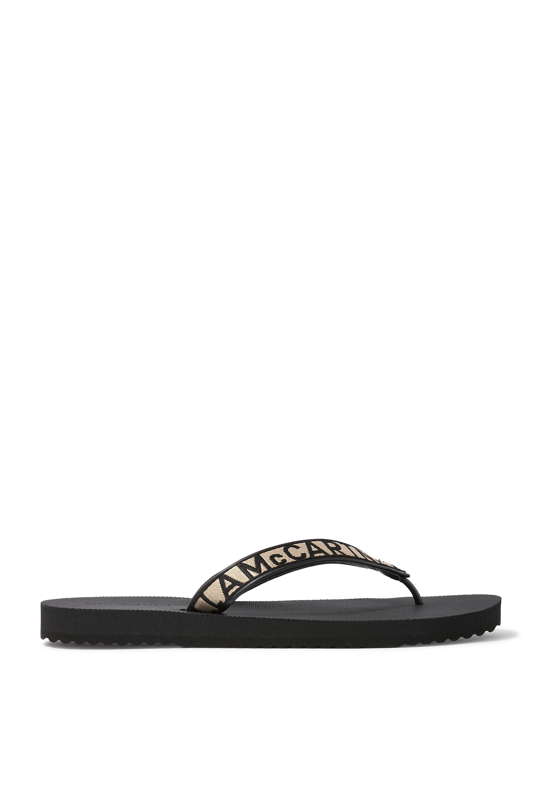 Logo Webbed Thong Sandals