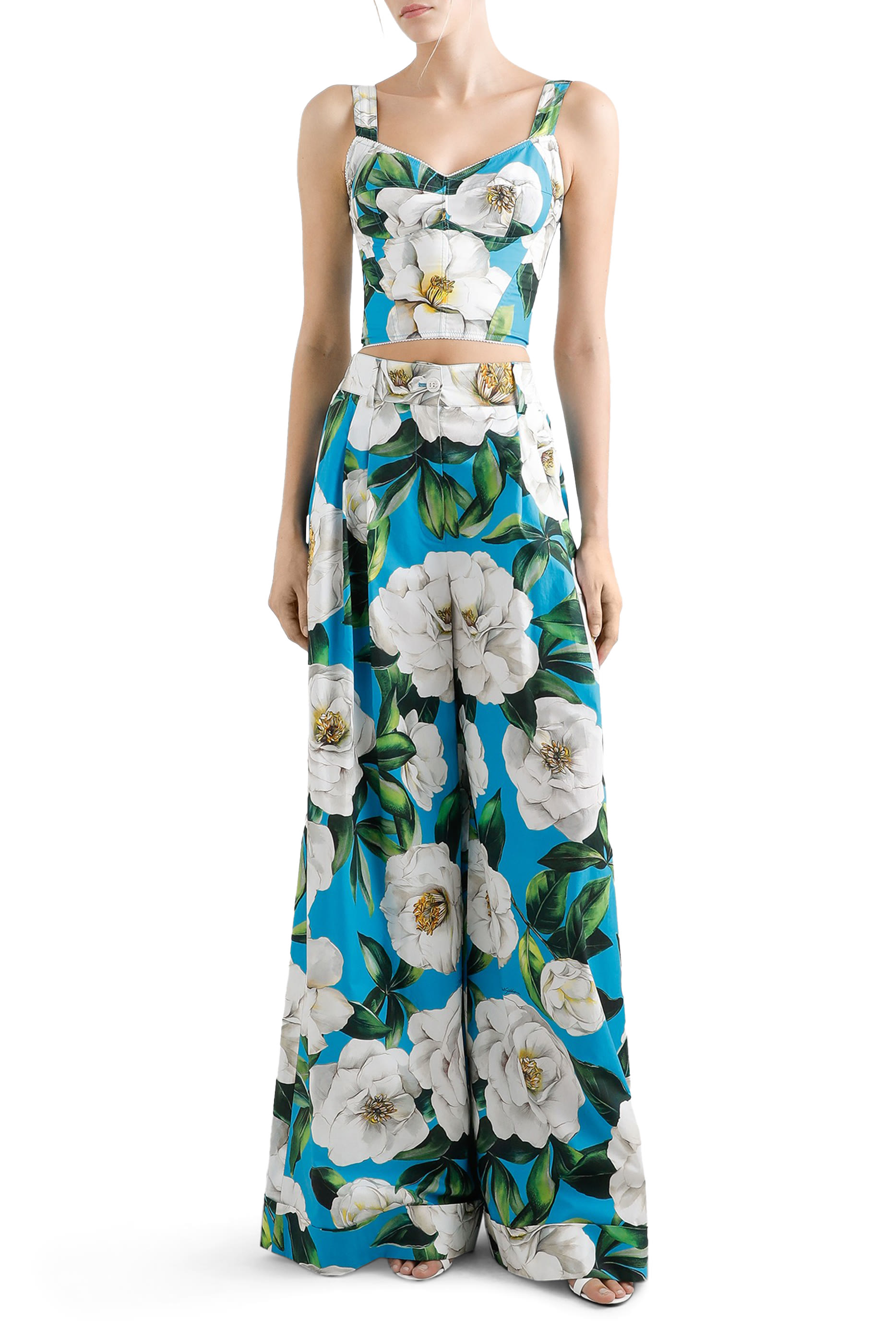 Gardenia Print Sleeveless Top