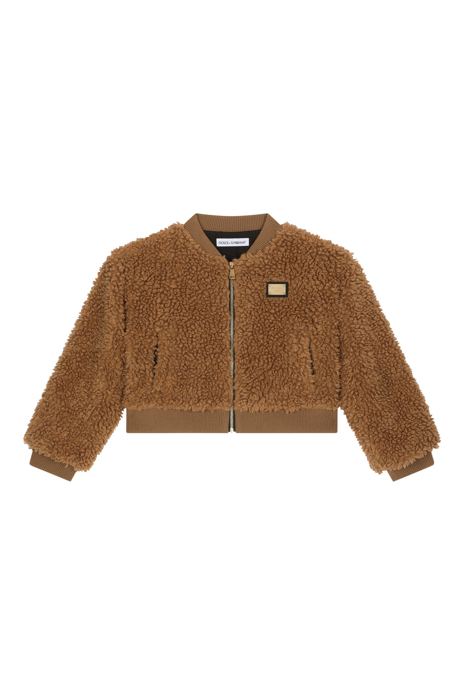 Kids Padded Faux Shearling Bomber Jacket
