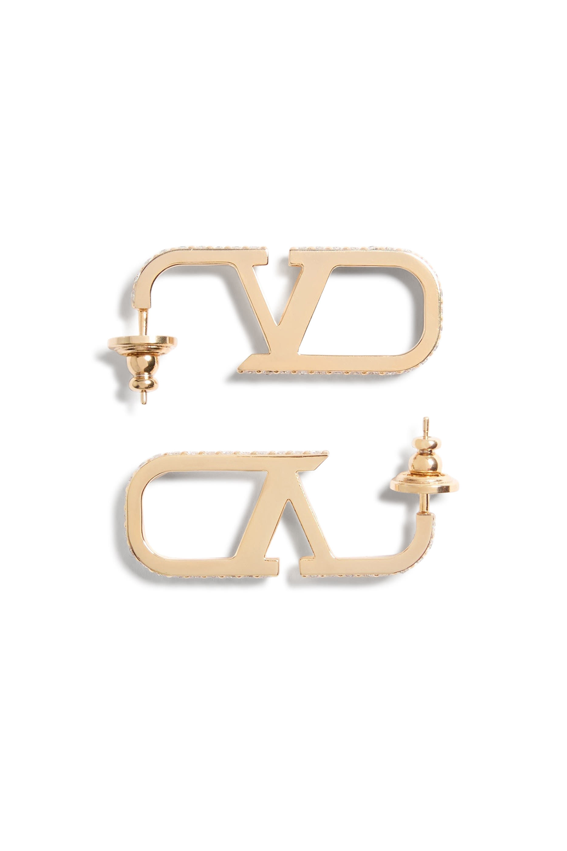 VLogo Signature Metal and Swarovski&not;&AElig; Crystal Earrings
