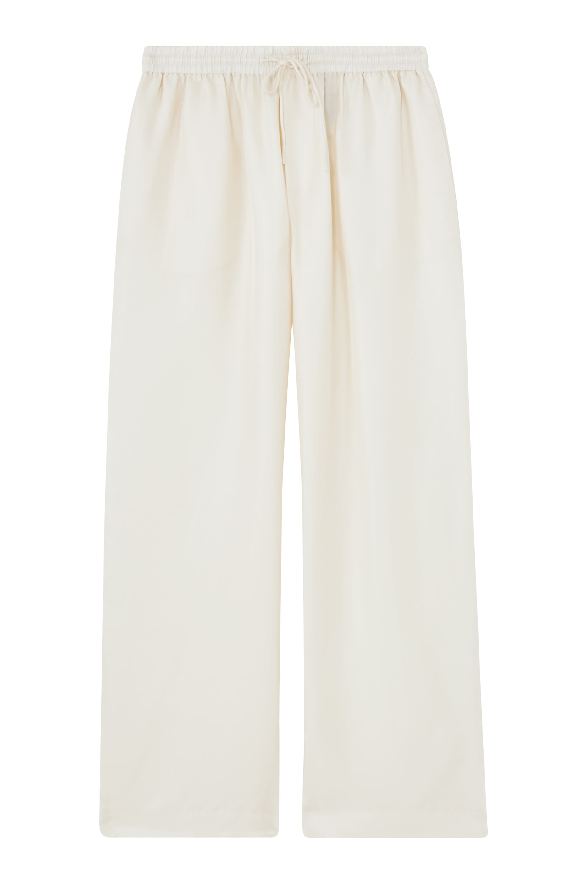Wide-Leg Silk Trousers