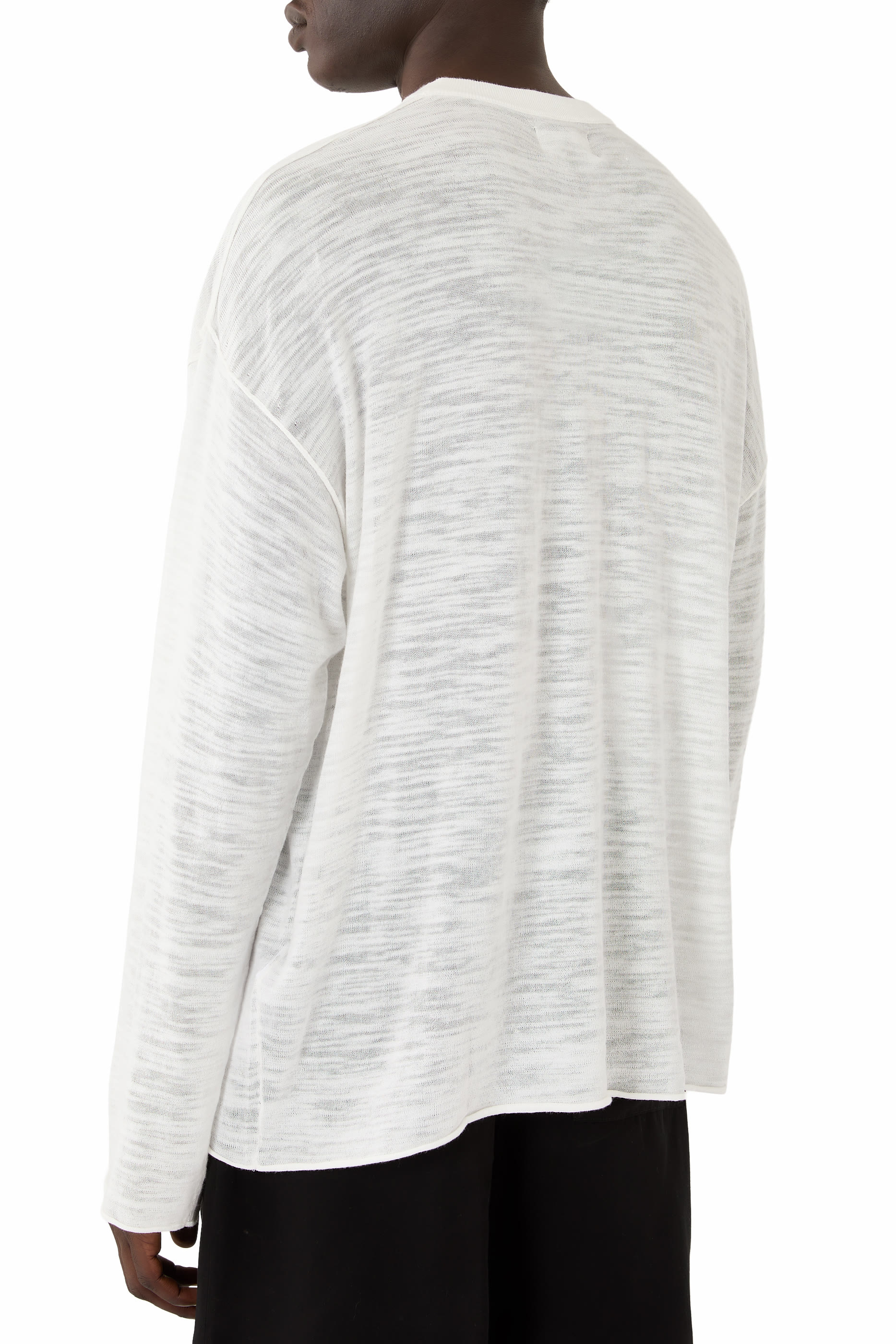Slub Long Sleeves Knit T-Shirt