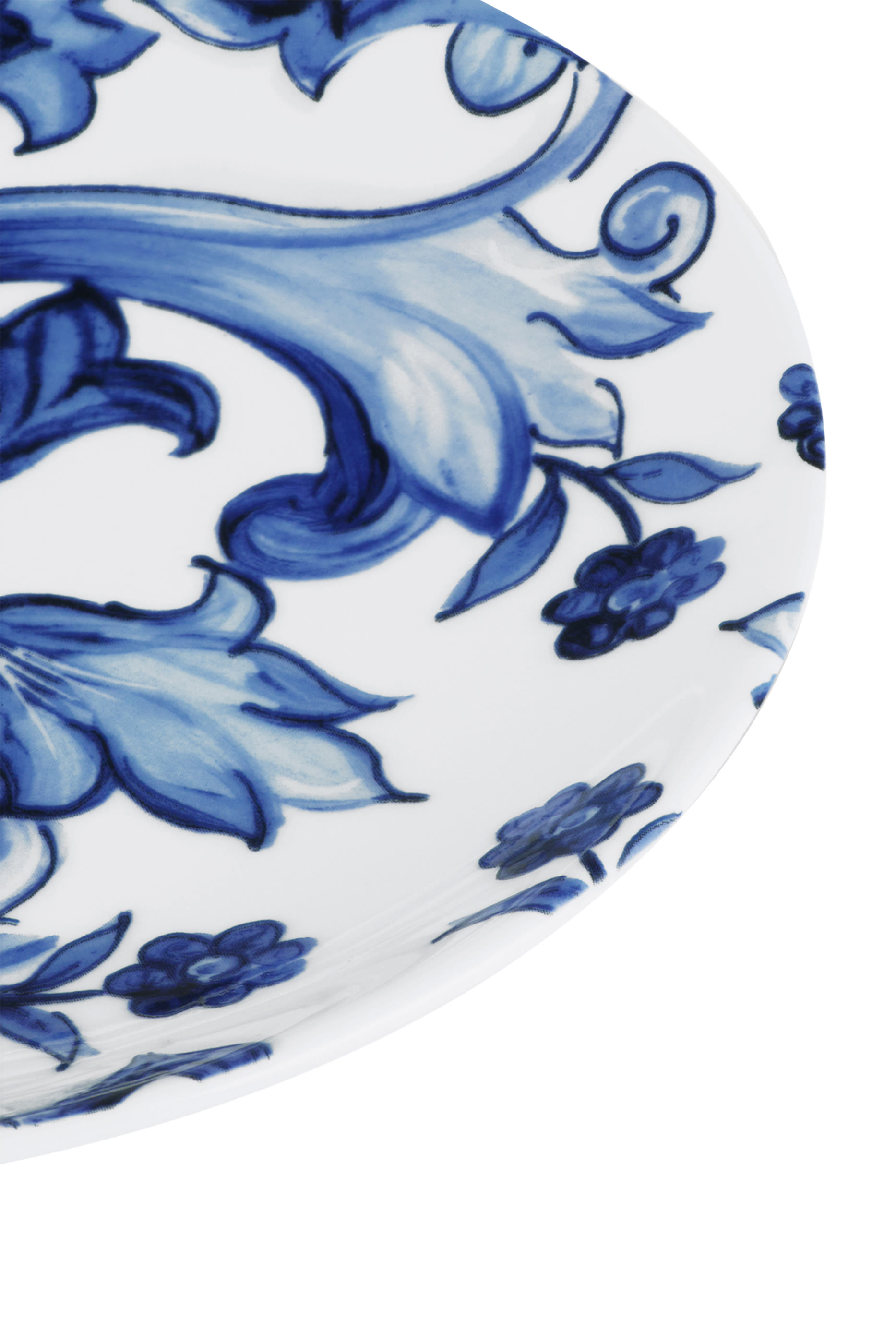 Blu Mediterraneo Fiore Foglie Dessert Plates, Set of 2