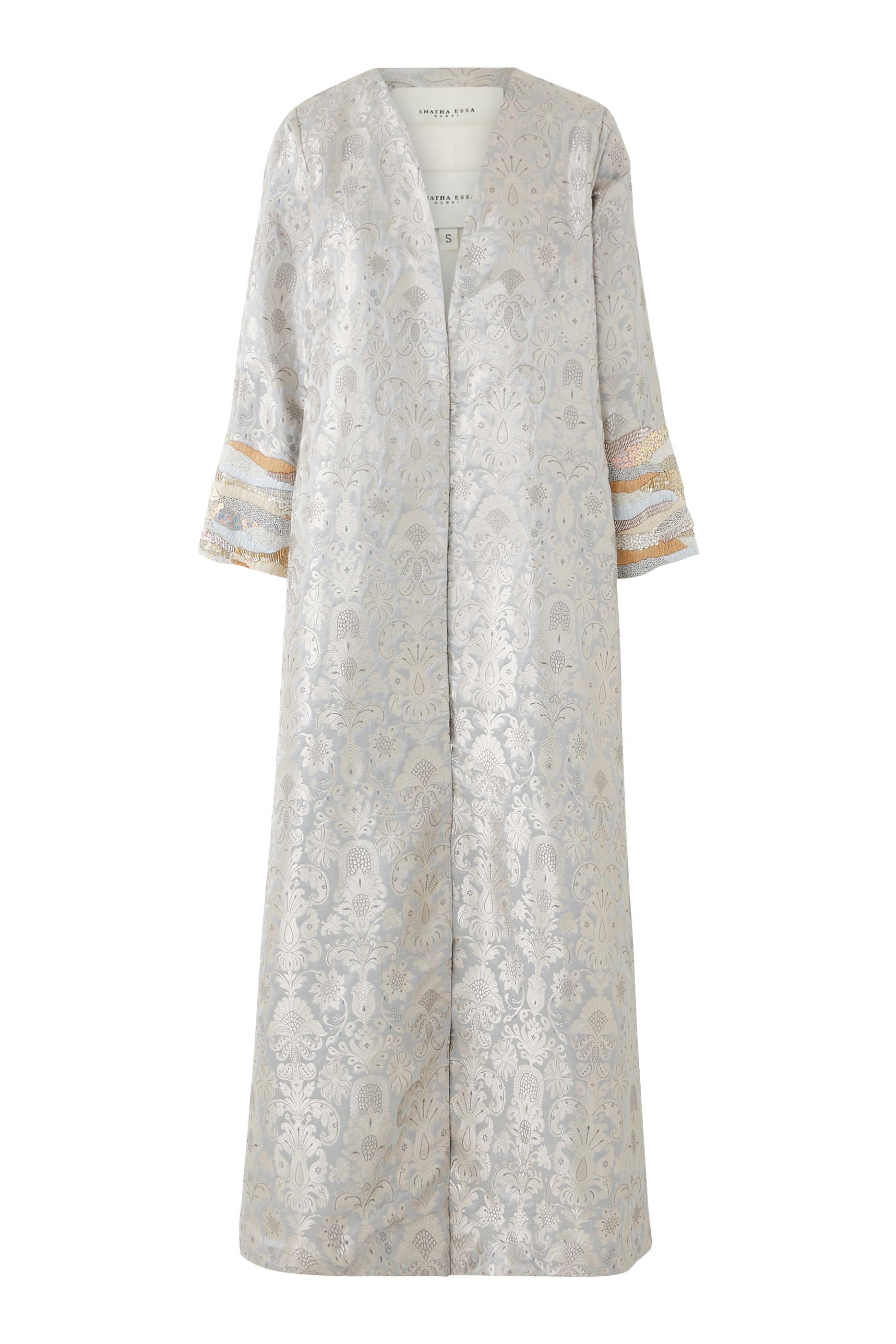 Embellished Sleeves Detail Long Coat