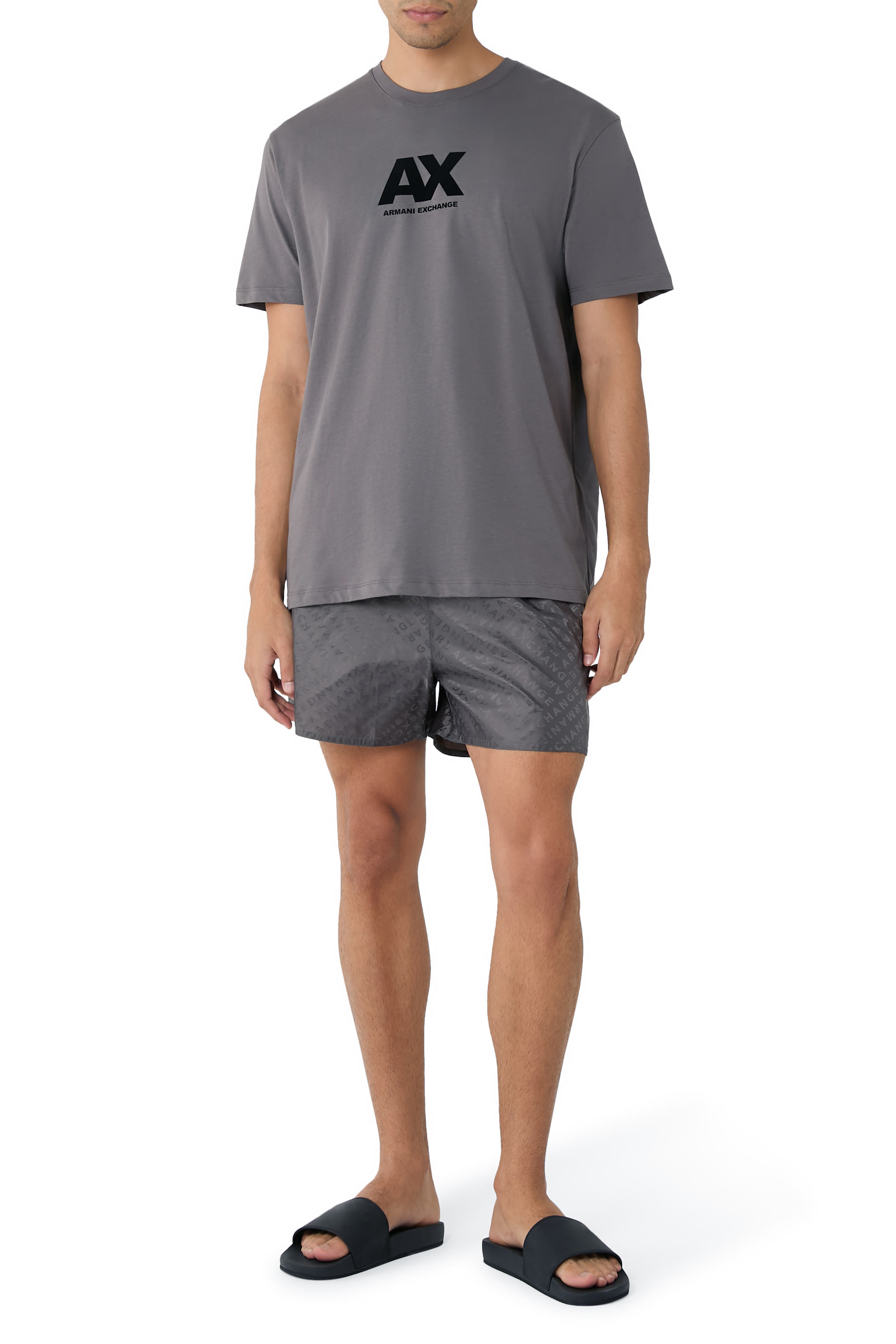 Allover Logo Boxer Swimsuit