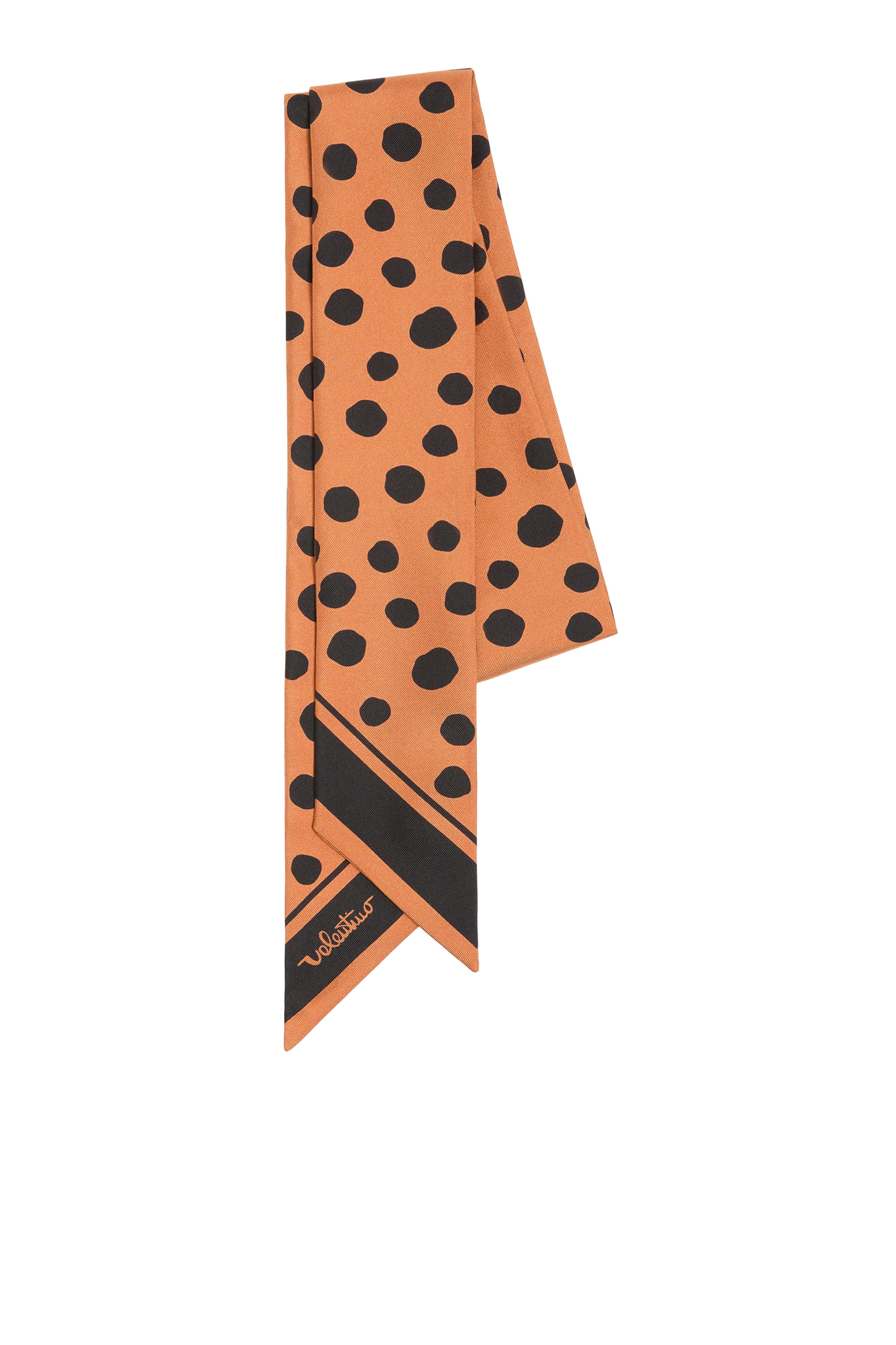  Dalmatian Polka Dot Silk Bandeau Scarf 
