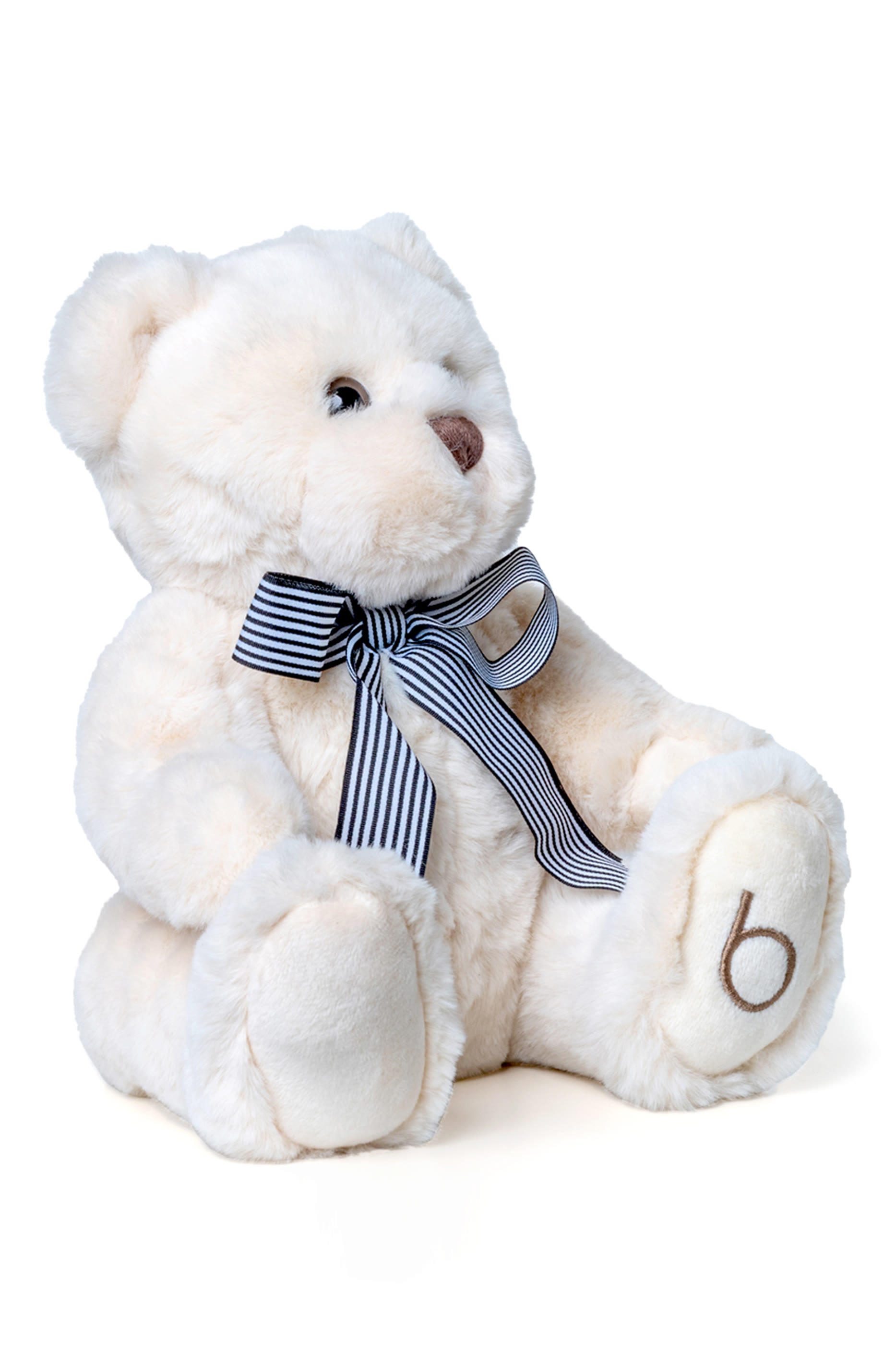 White Bear With Ribbon