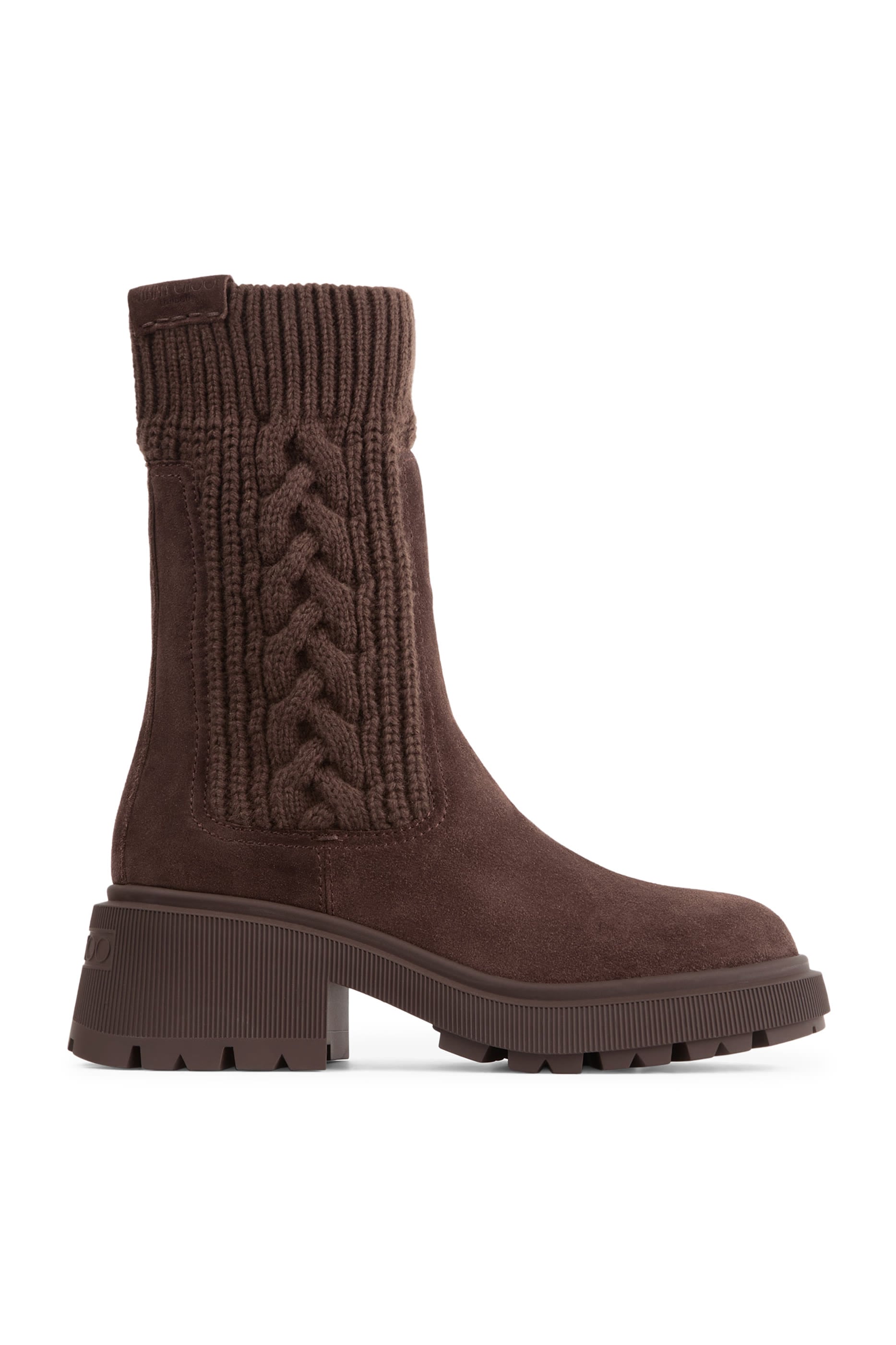Tamia 70 Cable-Knit Ankle Boots