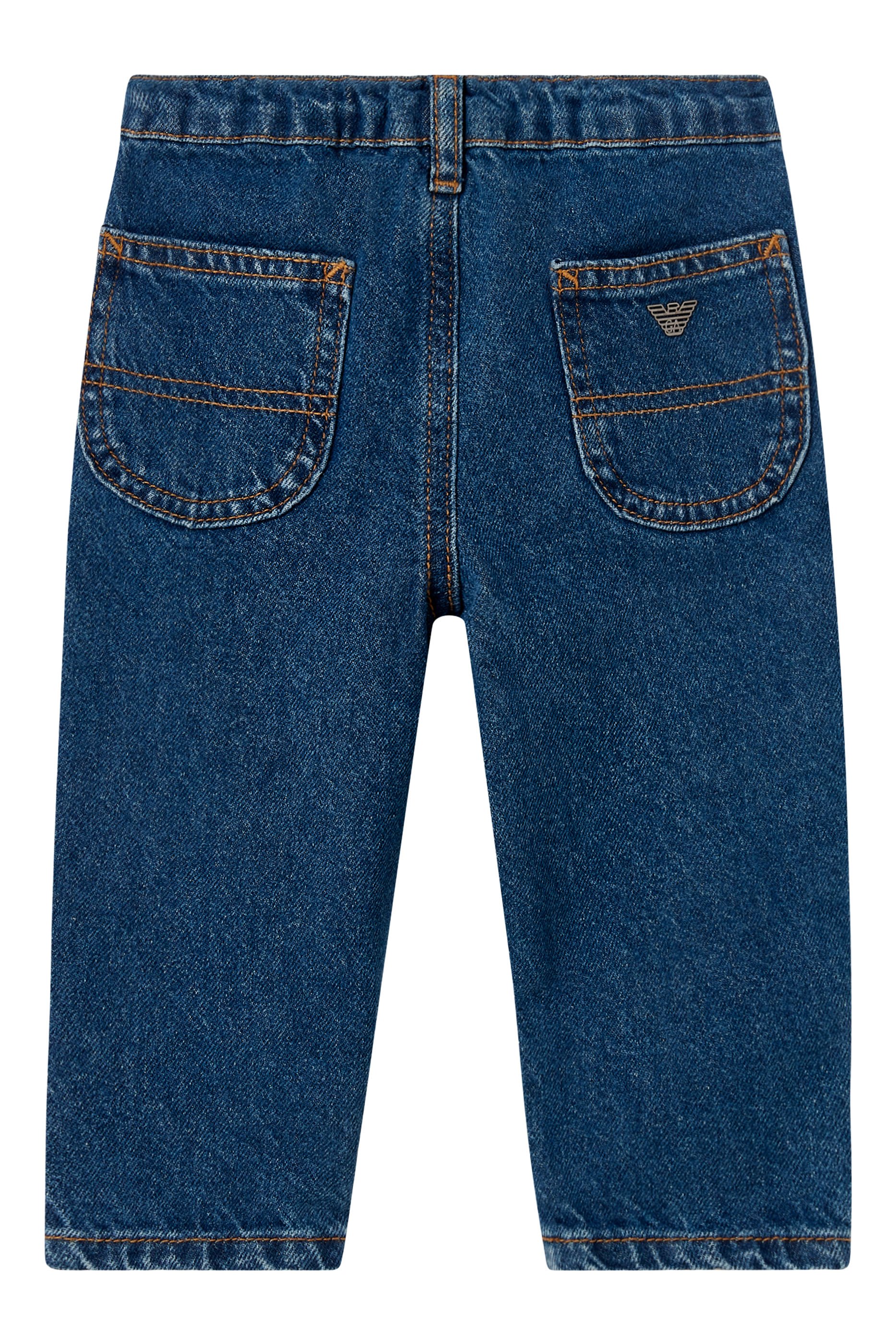 Kids Panelled Cotton Denim Jeans