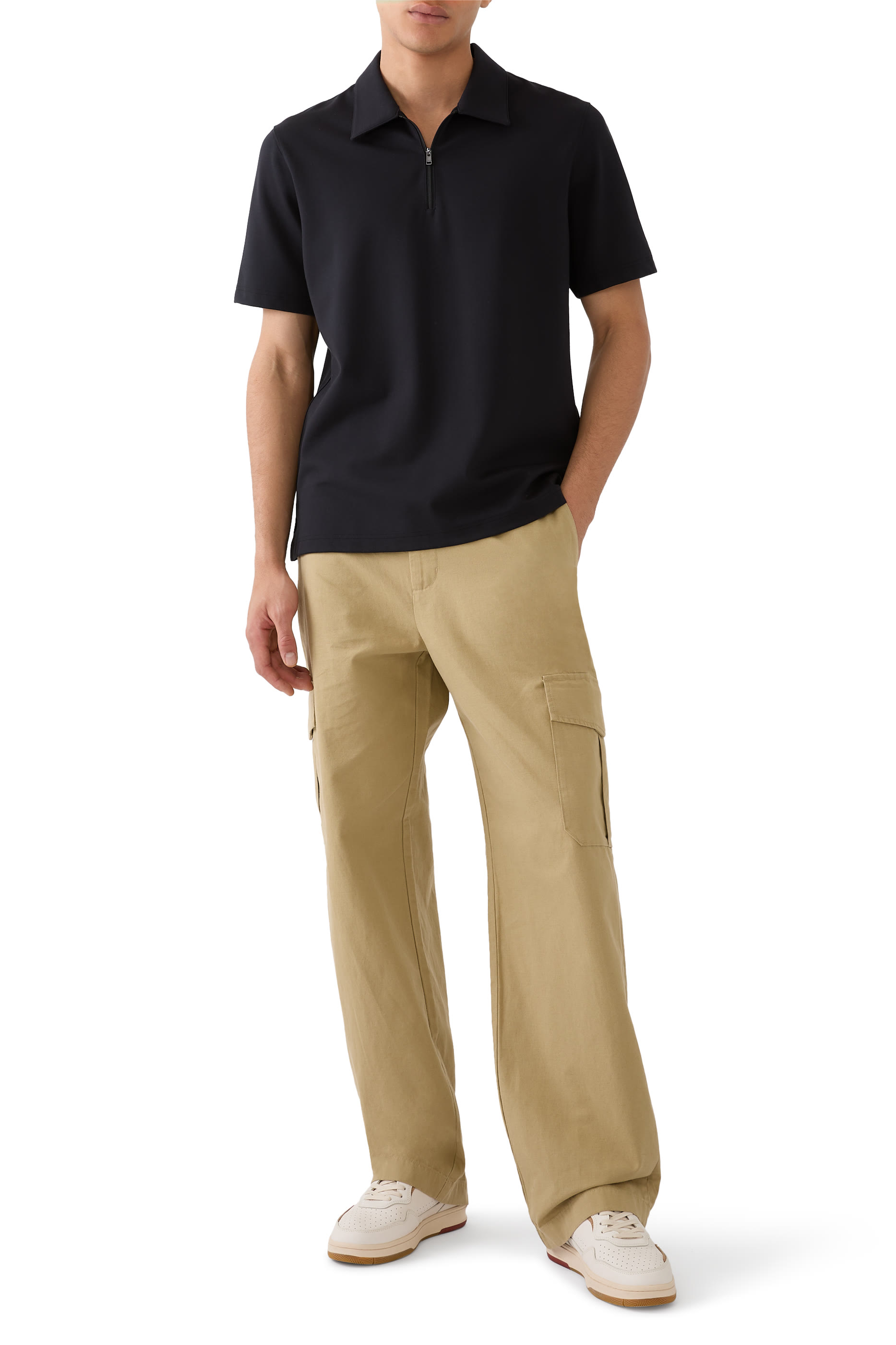 Theory Ryder Quarter Zip Polo Shirt