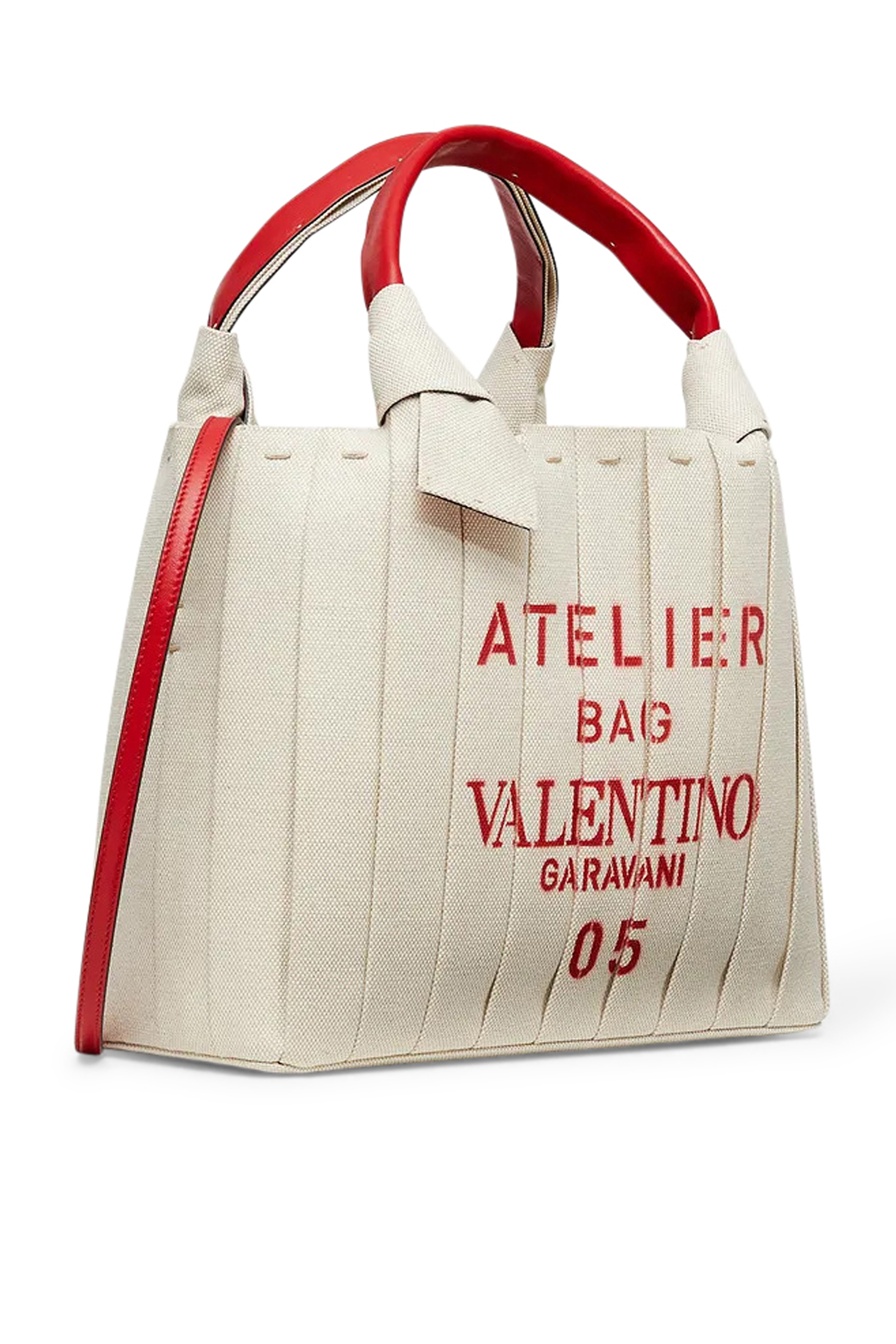 Small Valentino Garavani Atelier Bag Canvas Tote