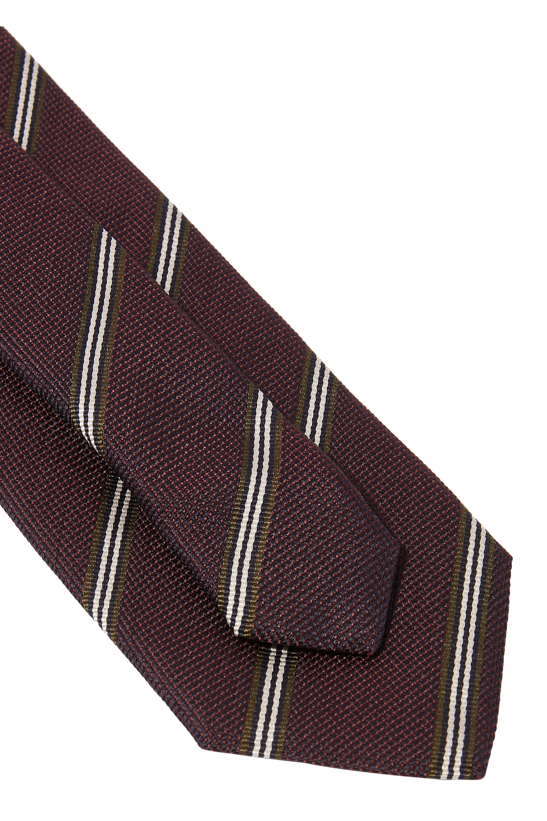 Striped Woven Silk Tie
