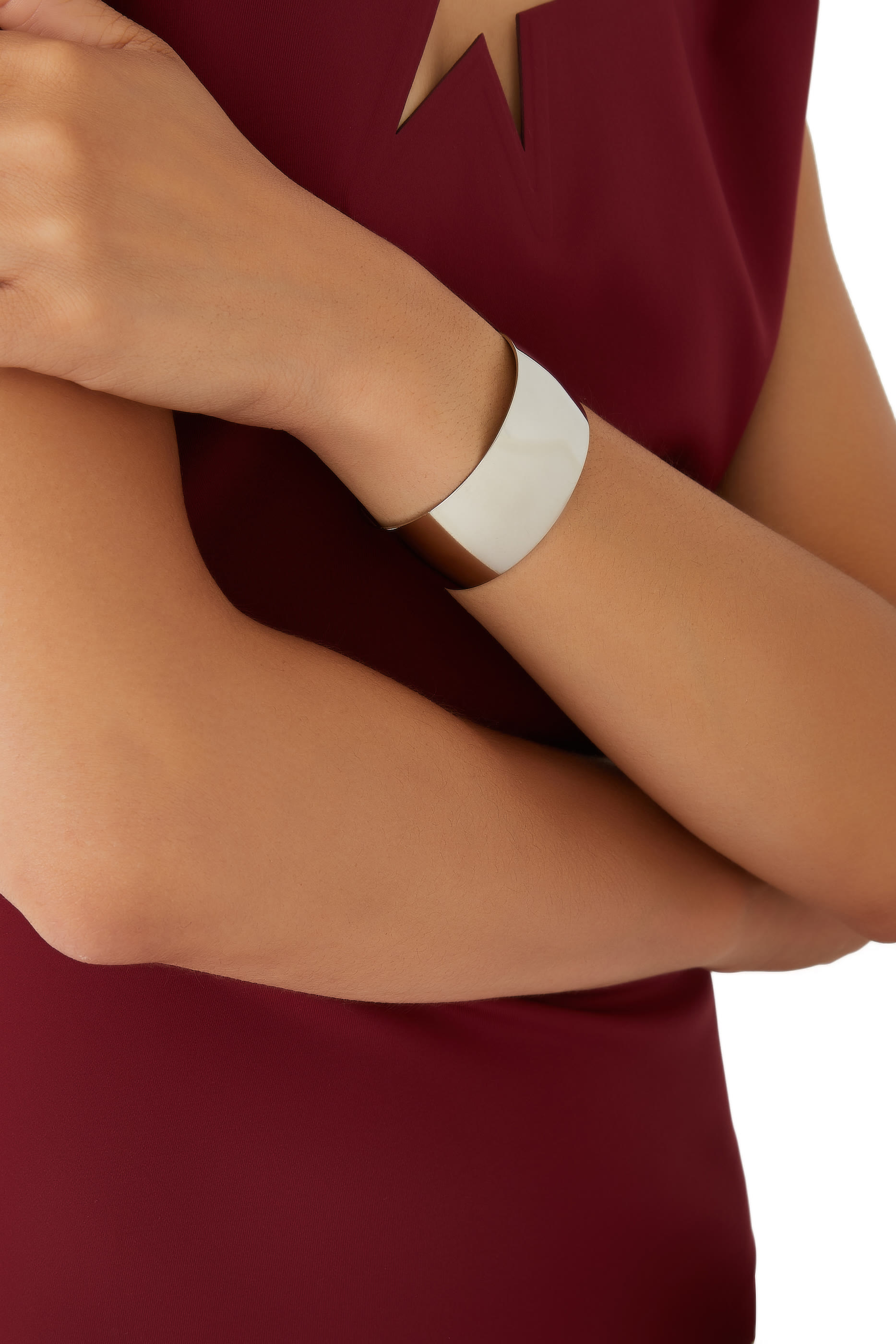 Cameron Cuff, SIlver Plated Brass