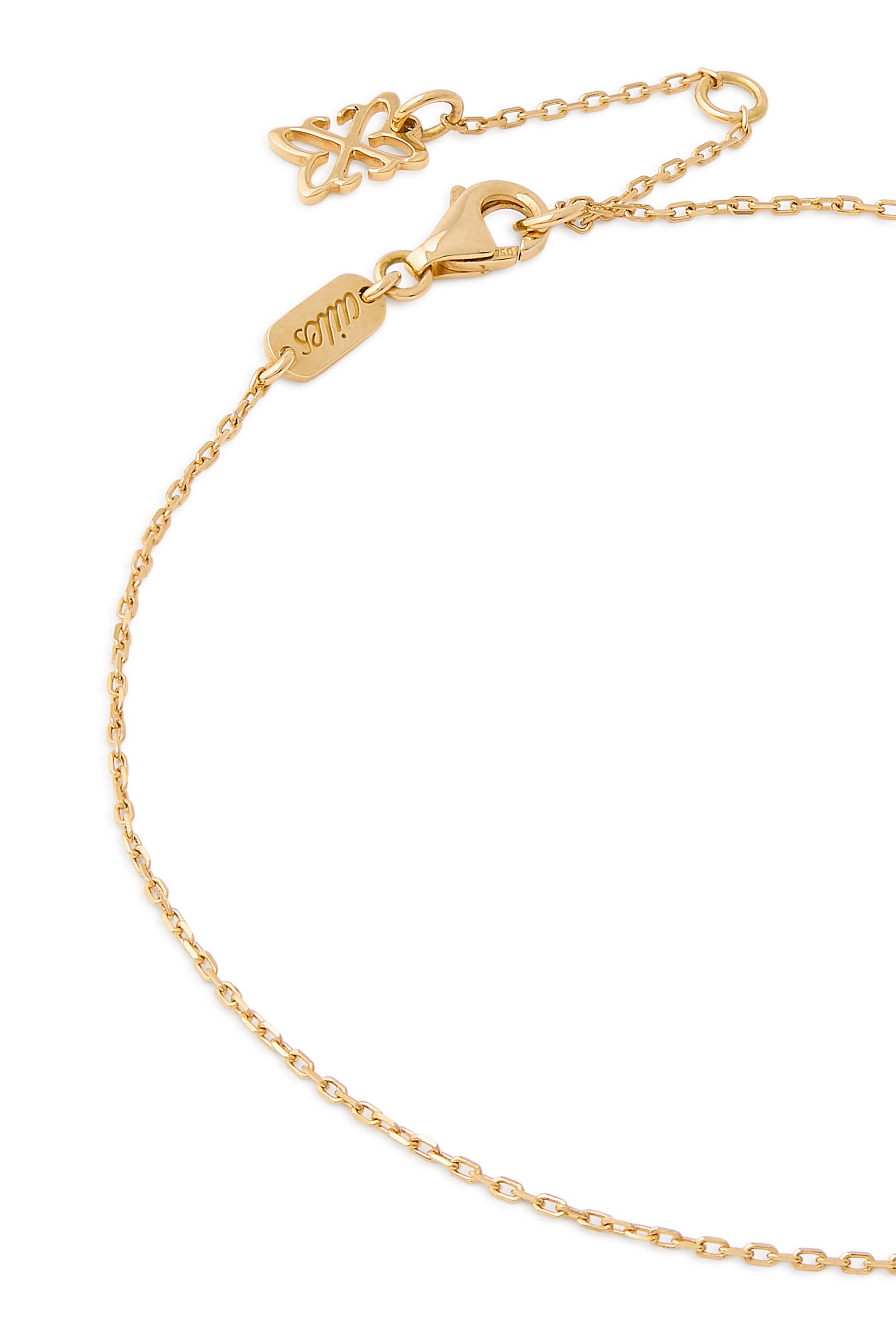 Letter &lsquo;K&rsquo; Tennis Anklet, 18k Yellow Gold & Enamel, Diamonds