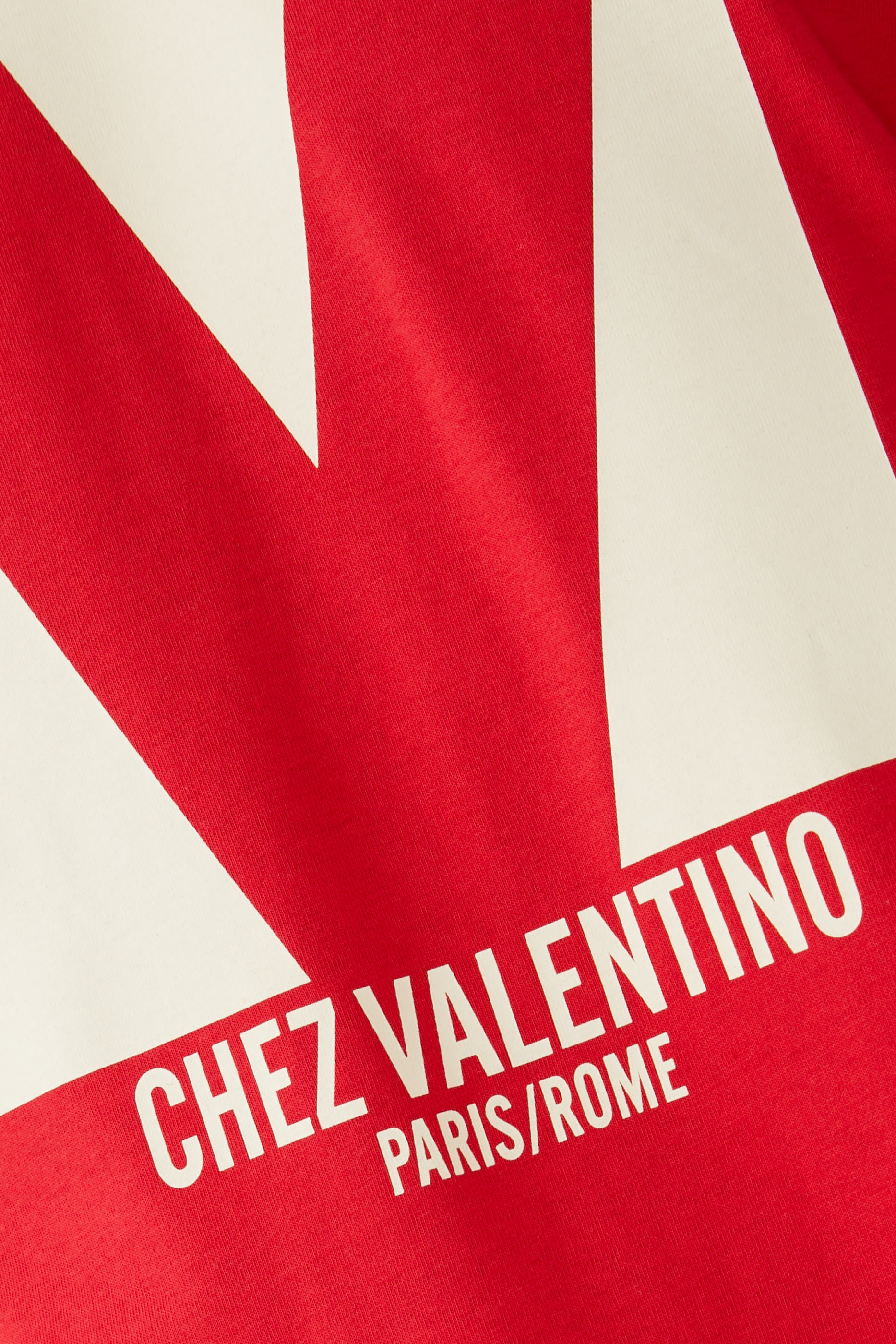 Chez Valentino Print Cotton T-Shirt