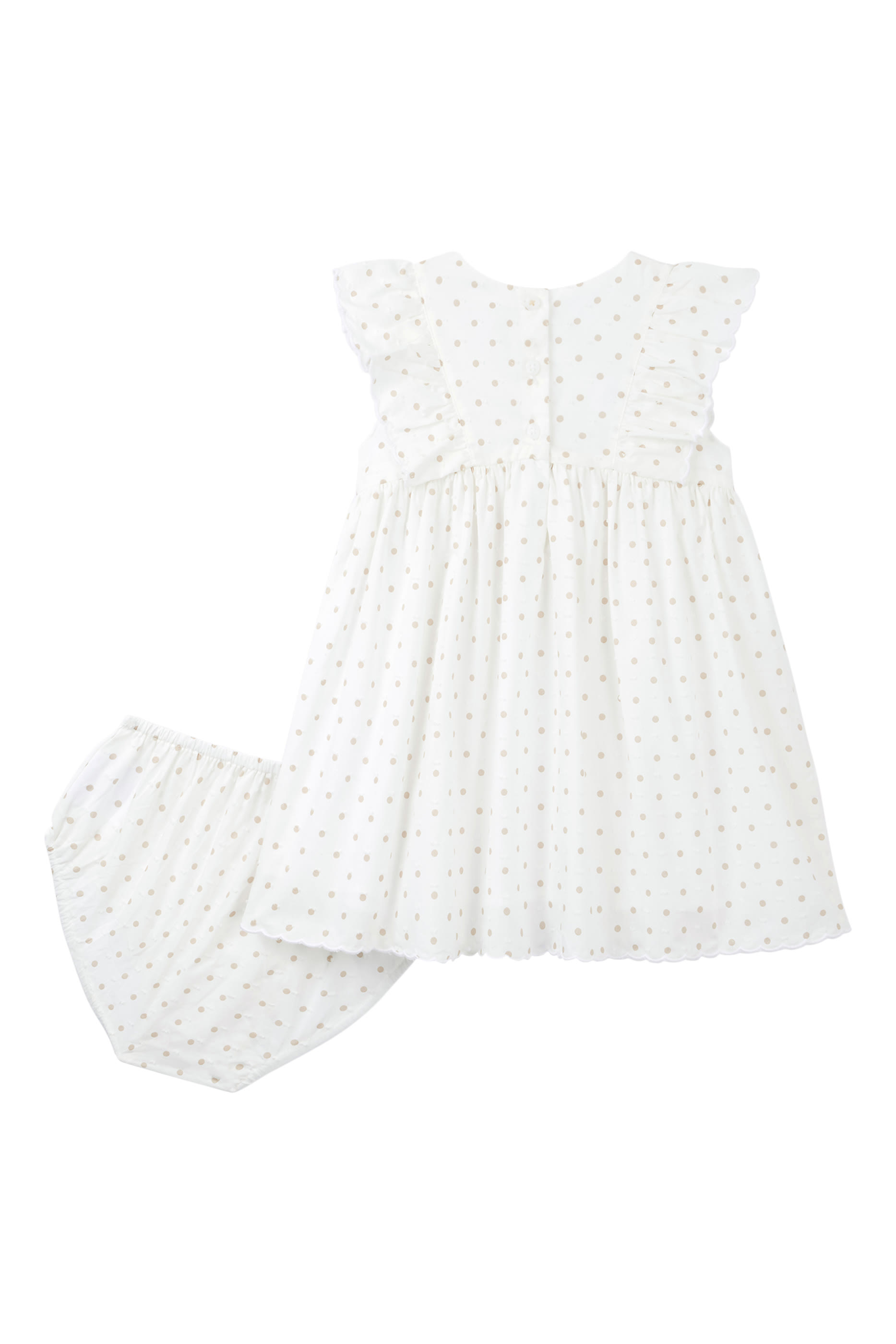 Kids Polka Dot Organic Cotton Detail Dress