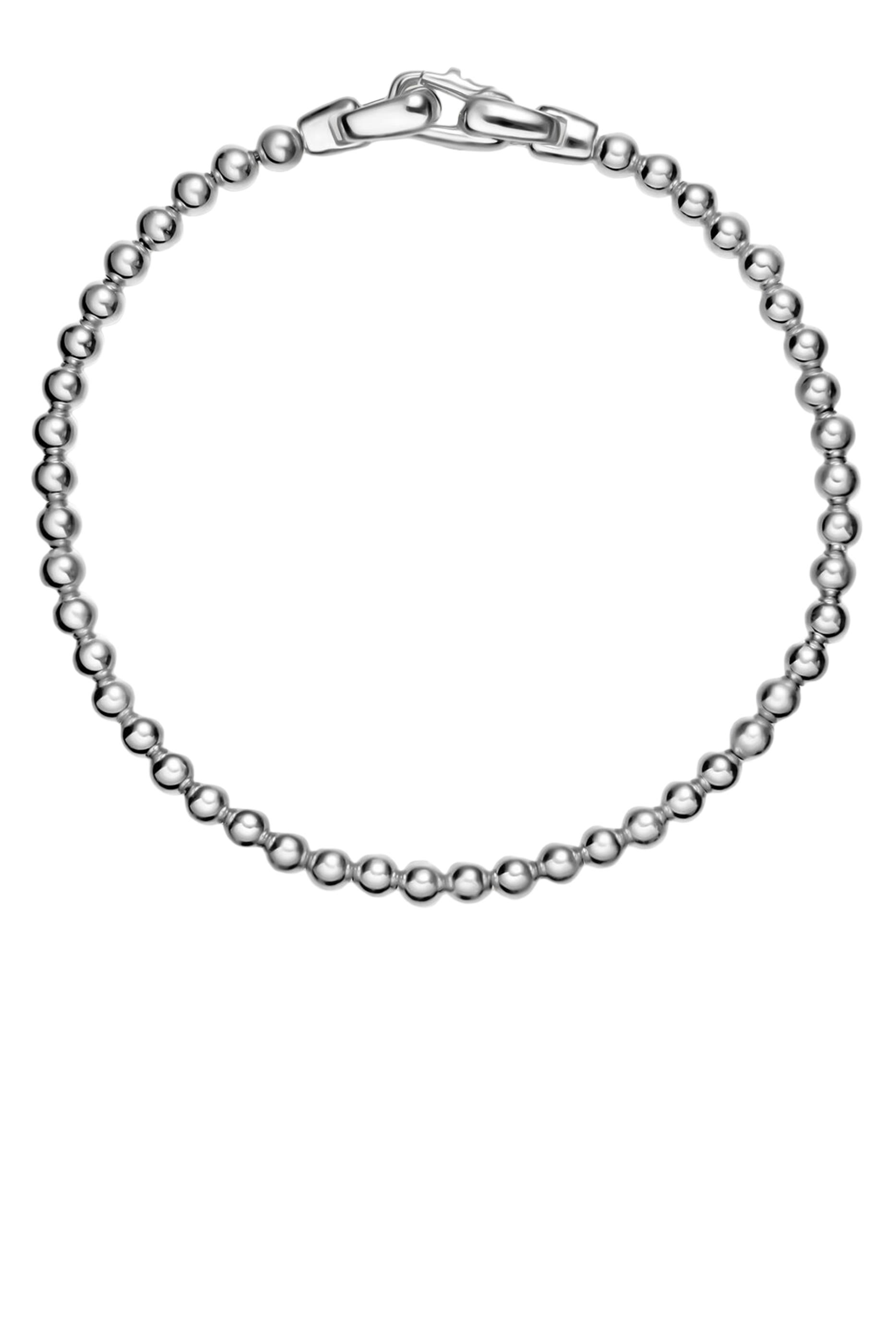 Spiritual Beads Metal Bead Bracelet, Sterling Silver