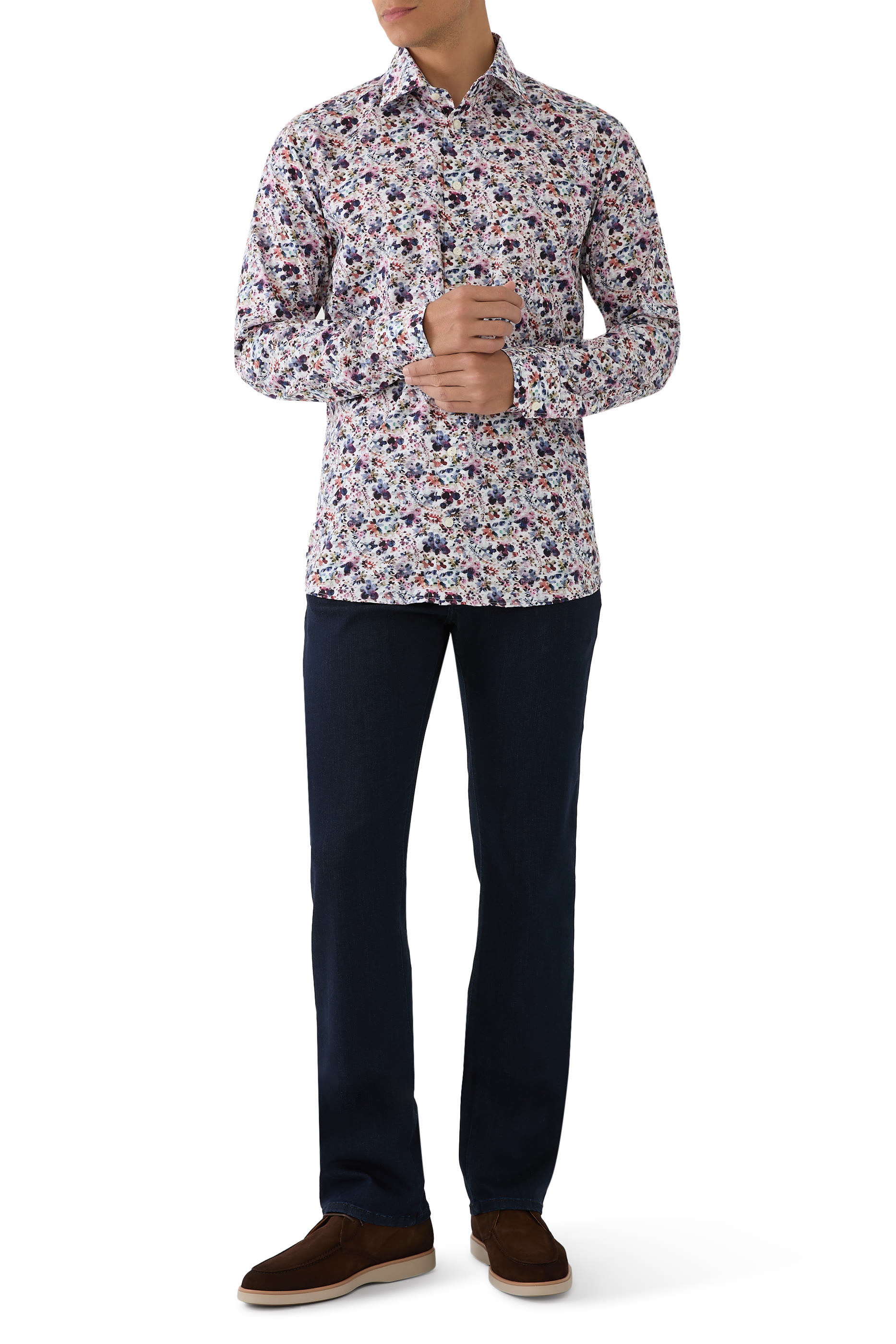Floral Print Signature Twill Shirt