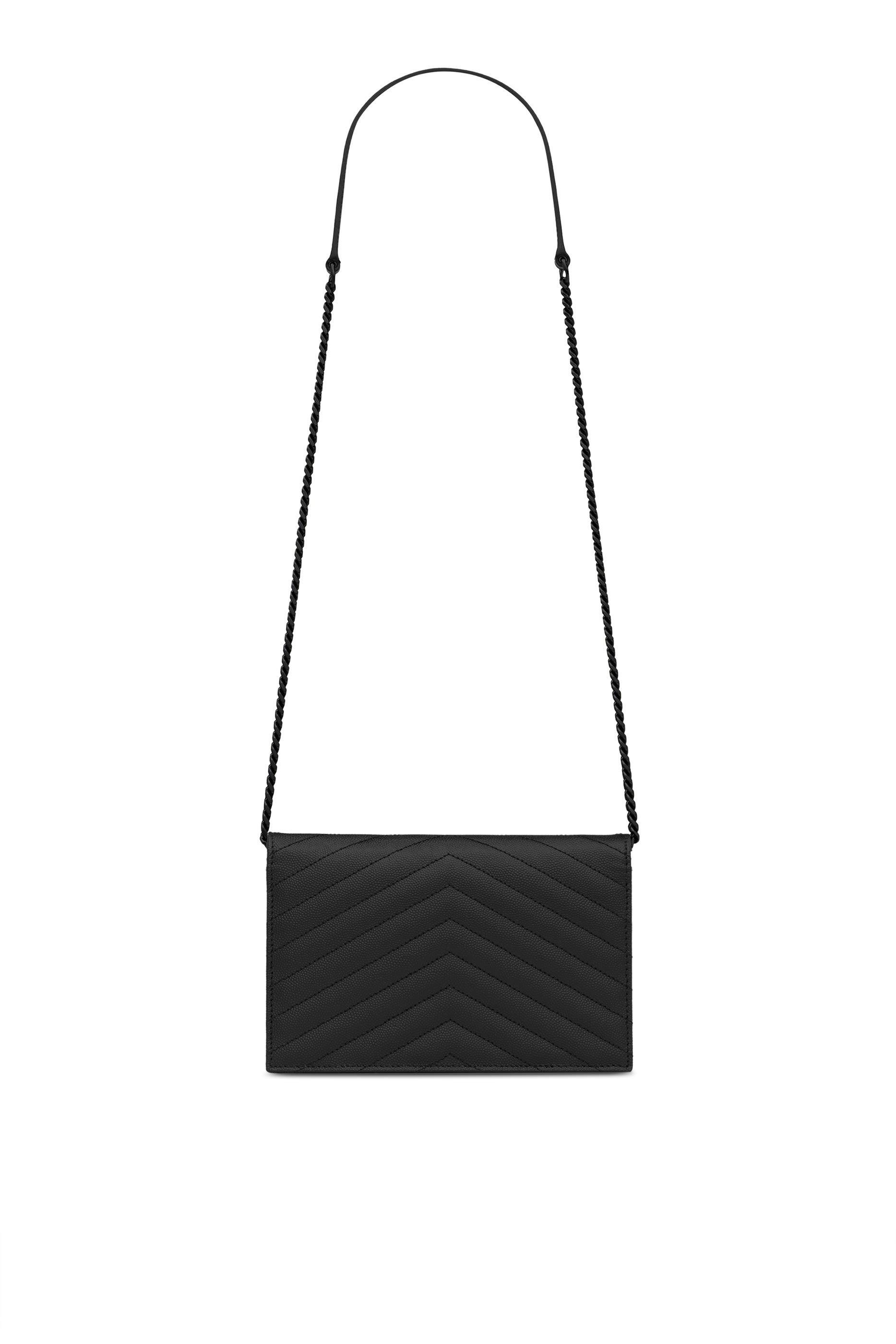 Cassandre Envelope Chain Wallet in Grain De Poudre Leather 