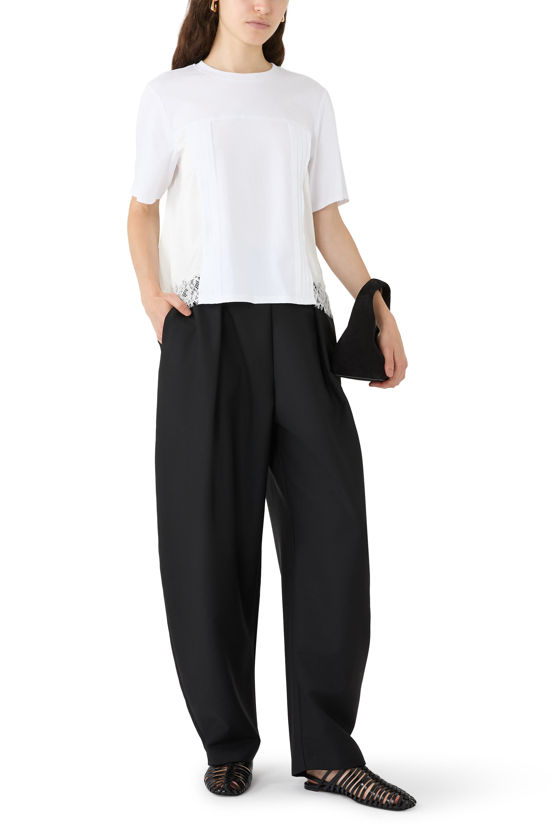 Satin Lace Combo T-Shirt 