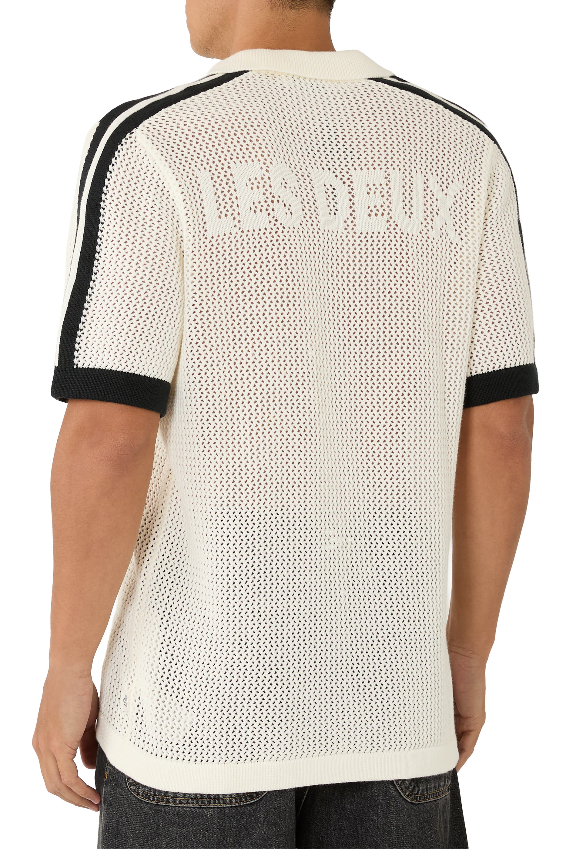 Logo Grid Knitted Polo