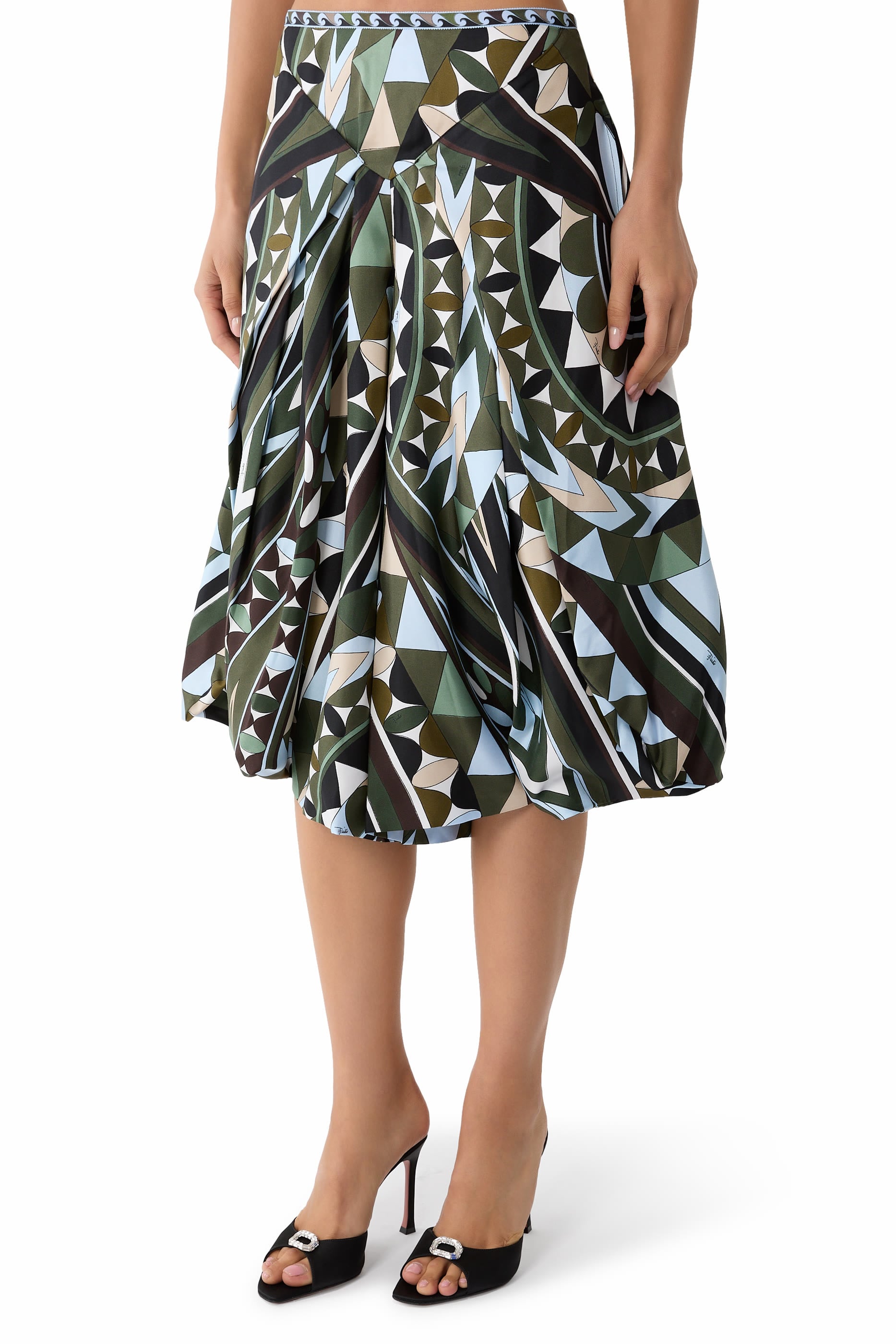 Manuba Print Wide Silk Pants 