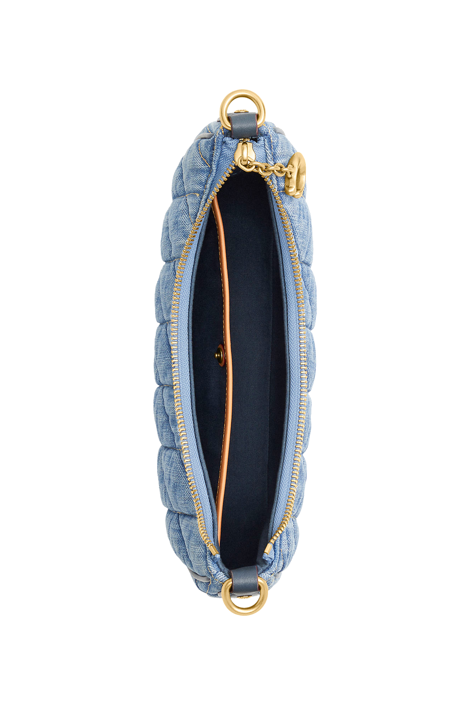 Mira Denim Shoulder Bag with Quilting