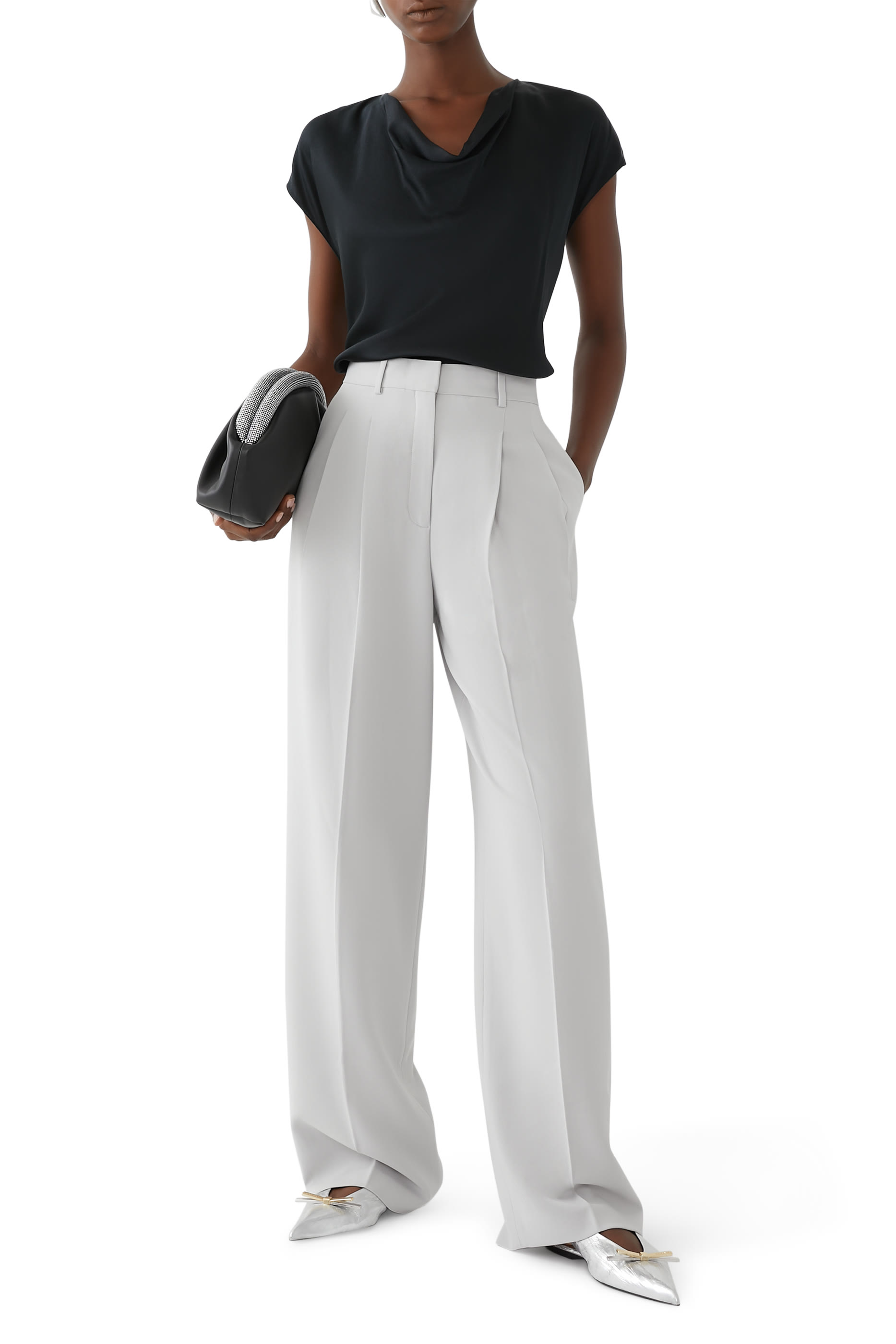 Double Pleat Pants in Admiral Crepe