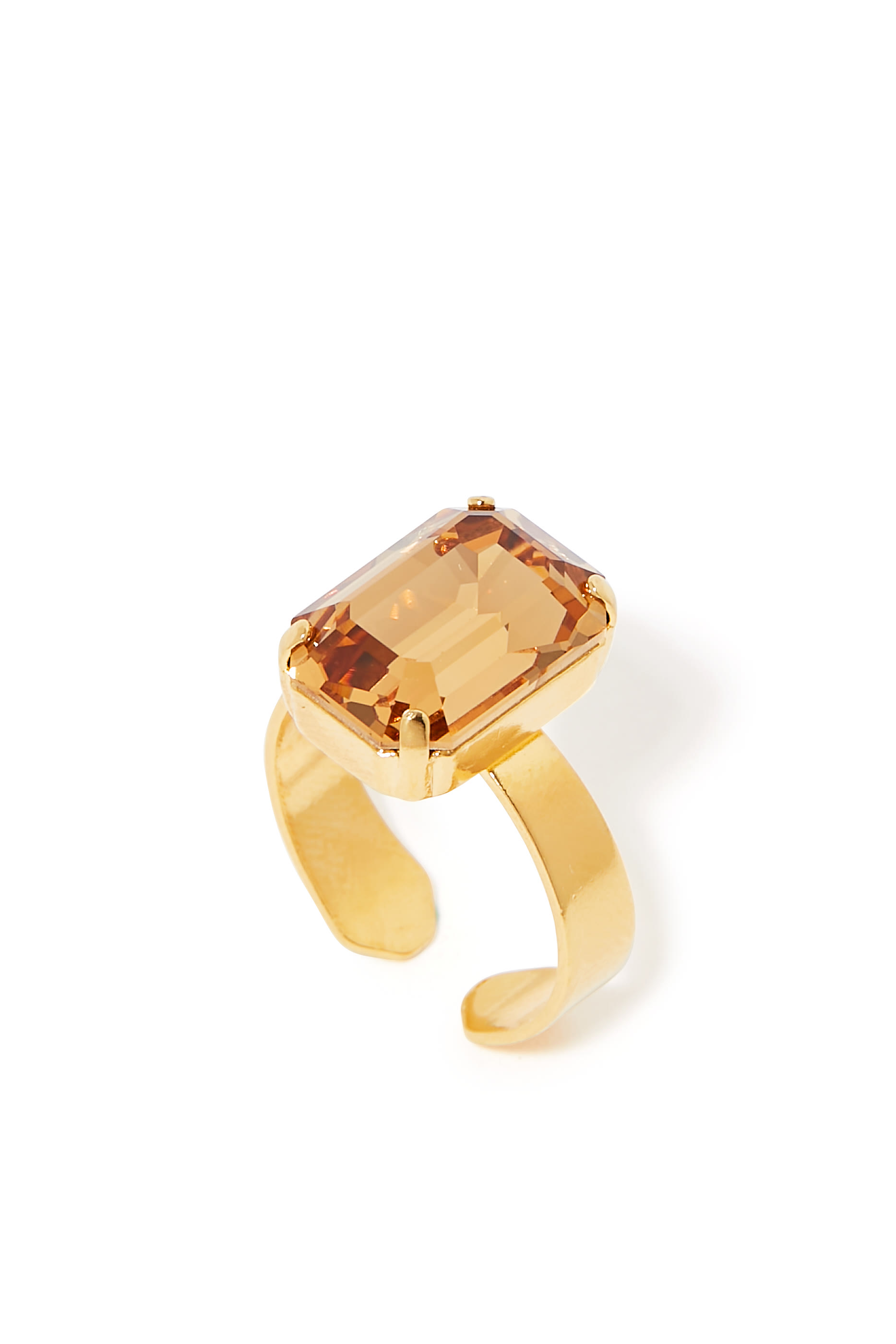 Lydia Ring, 18k Gold-Plated Metal & Swarovski Crystals