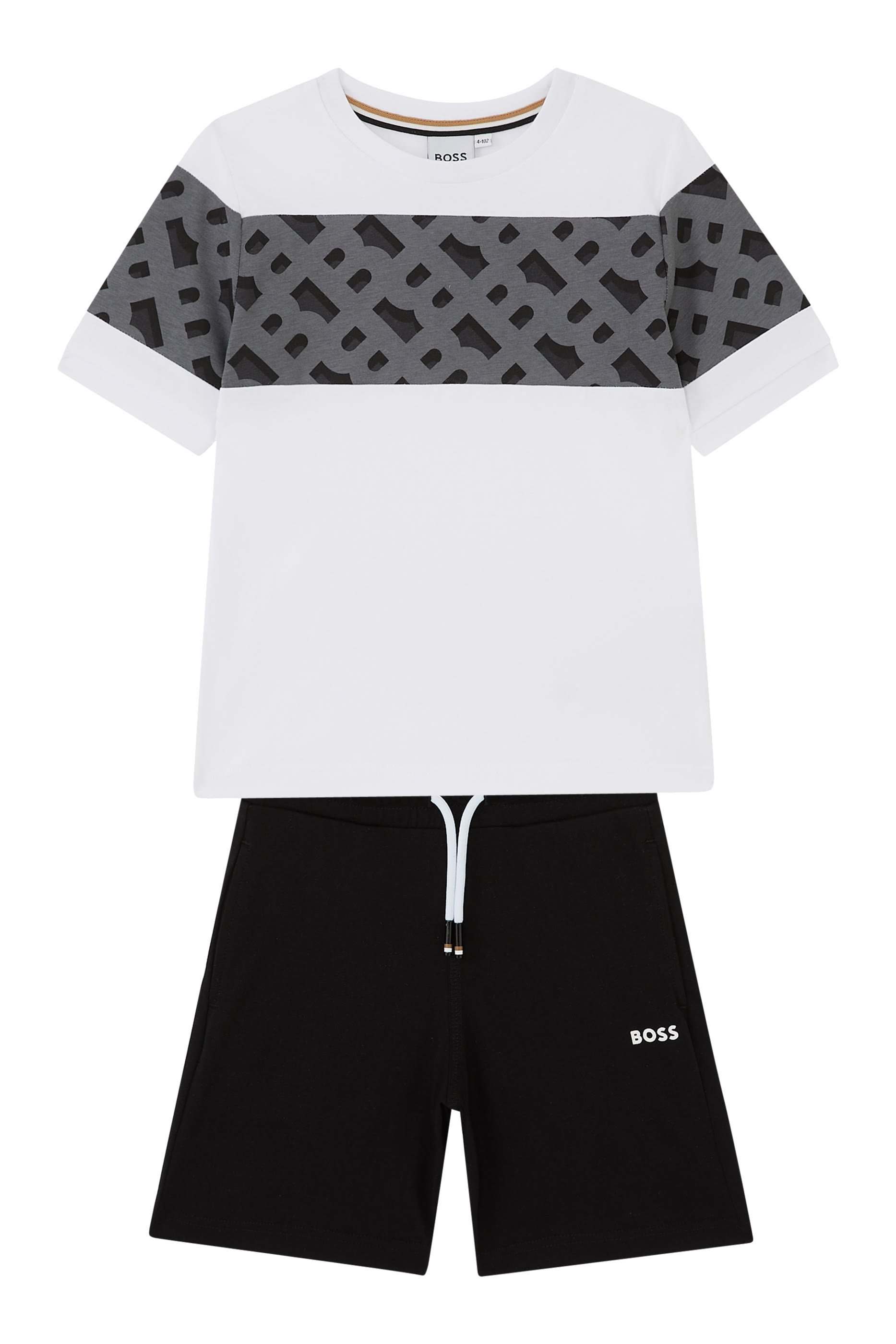 Kids Logo Print T-Shirt & Shorts Set