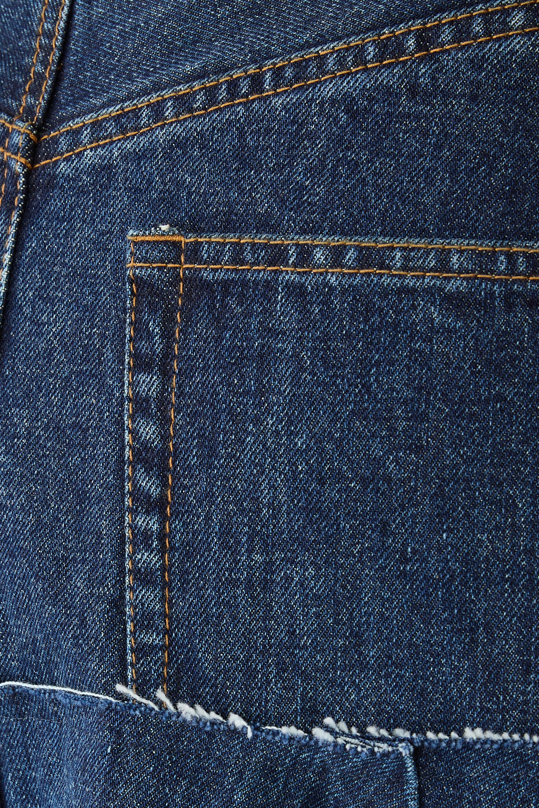 Asymmetric Denim Skirt