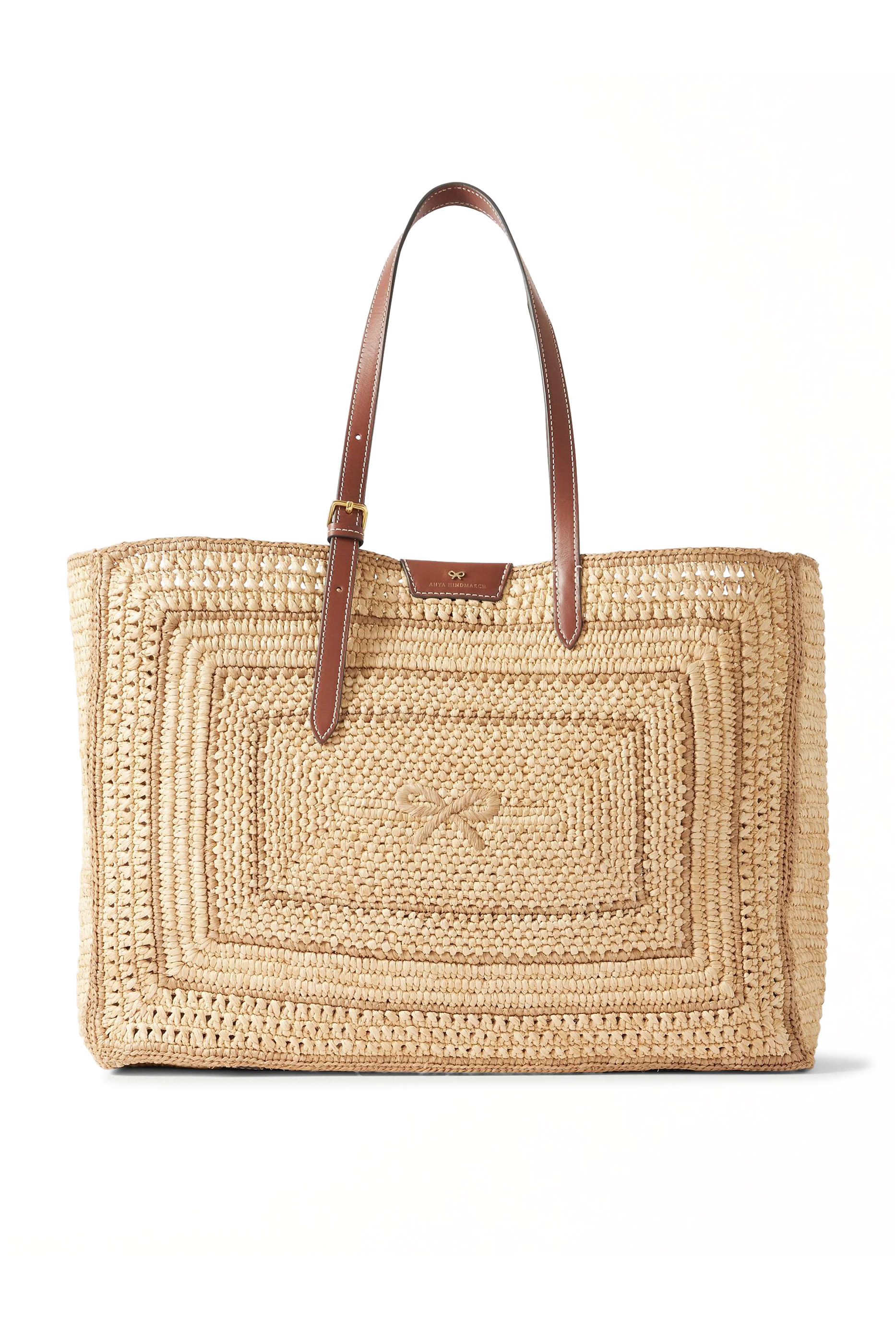 Raffia Bow Tote Bag