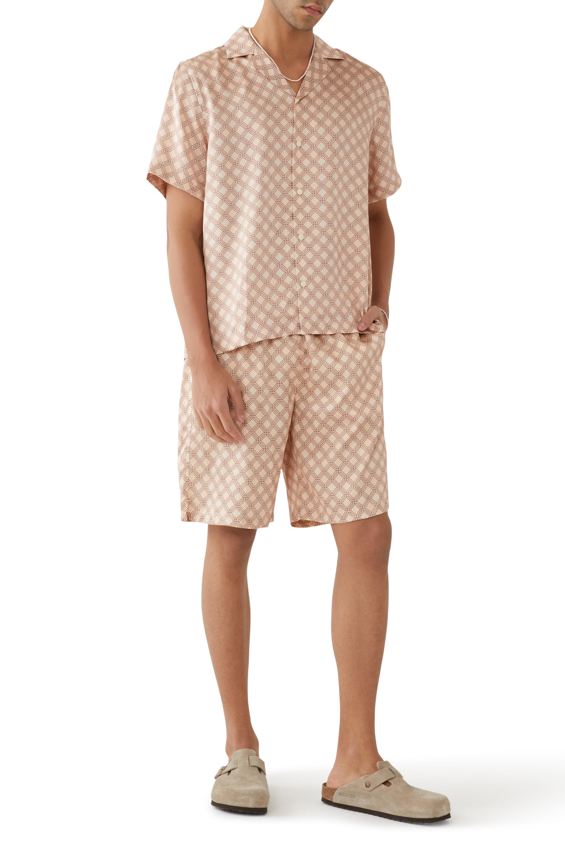 Palma Treli&ccedil;a Silk Shorts