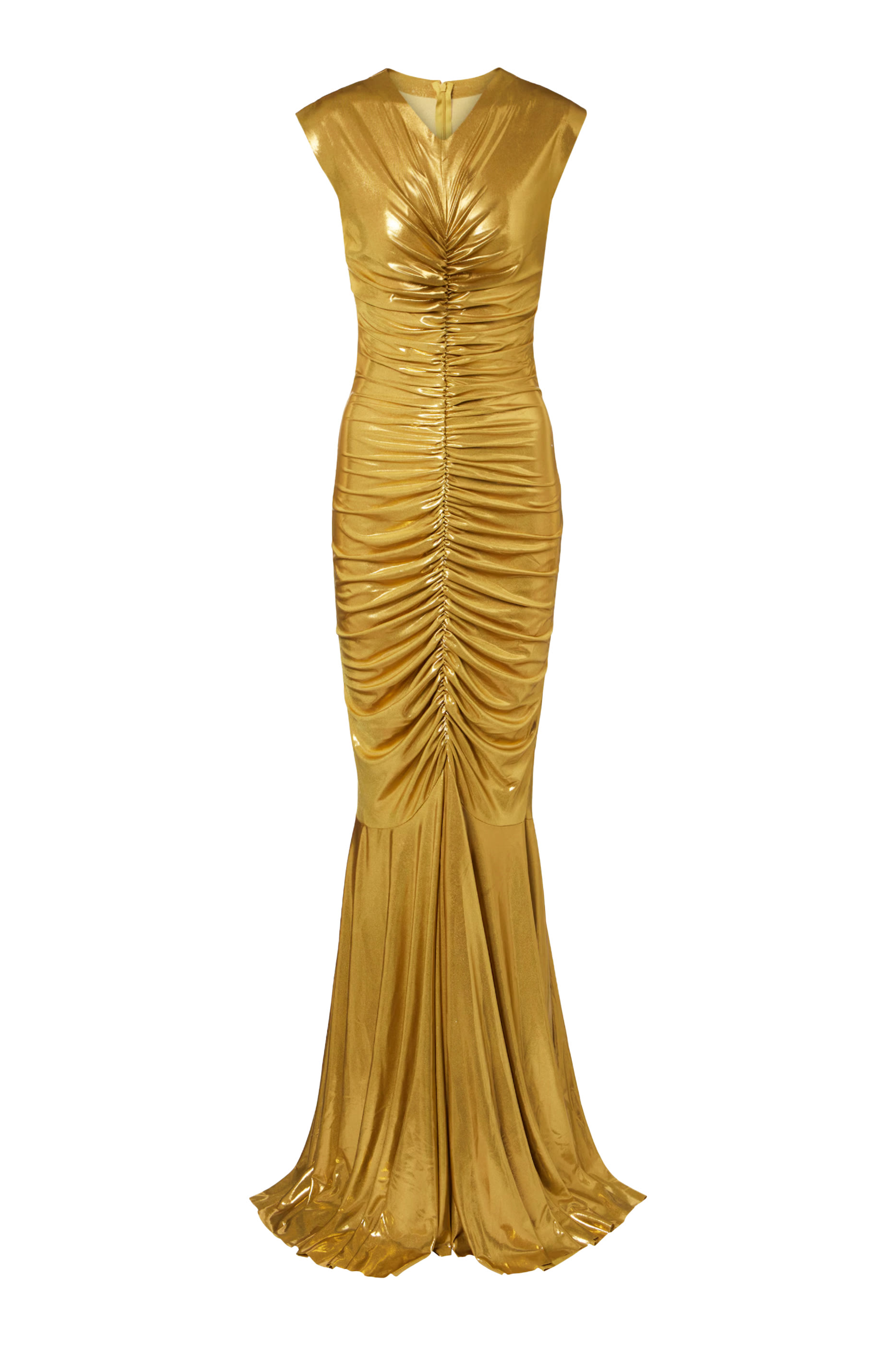  Shirred Front Fishtail Gown