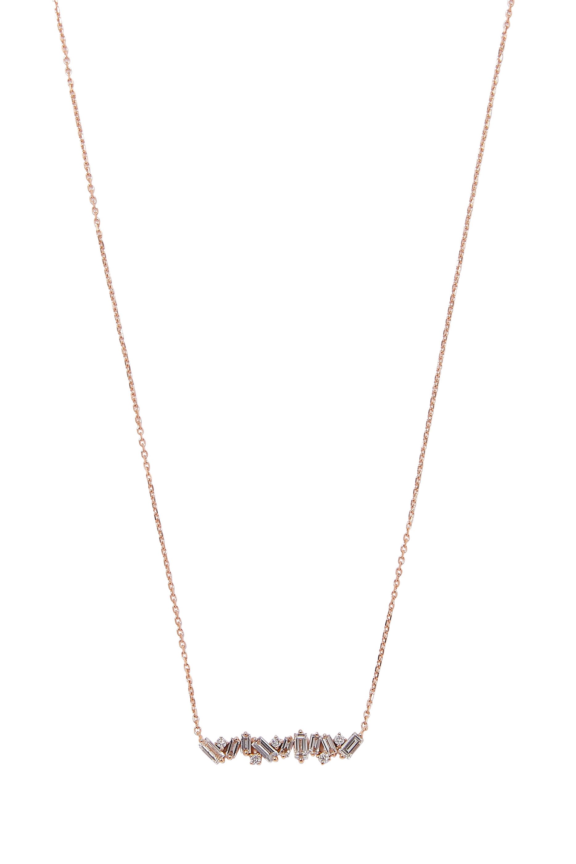 Fireworks Diamond Bar Necklace