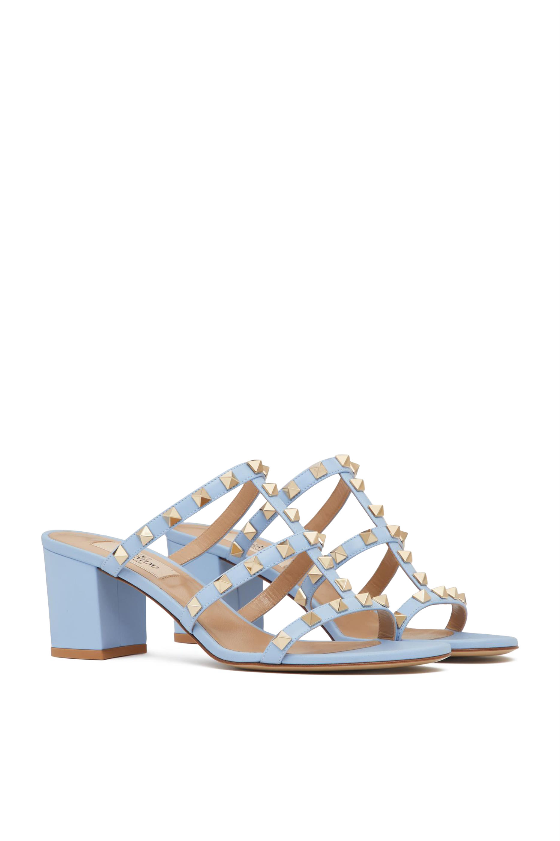 Rockstud 60 Calfskin Leather Sandals