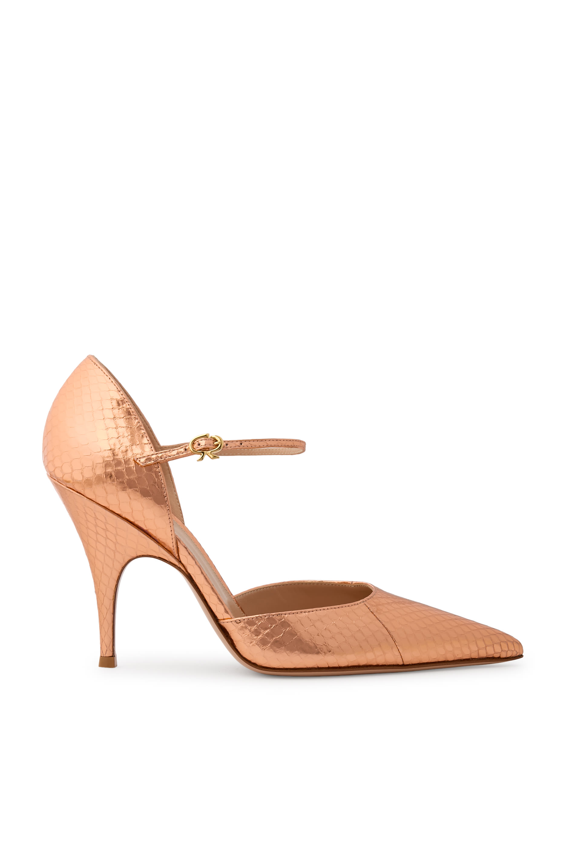  Ayers 95 Snakeskin-Embossed Leather Slingback Pumps 
