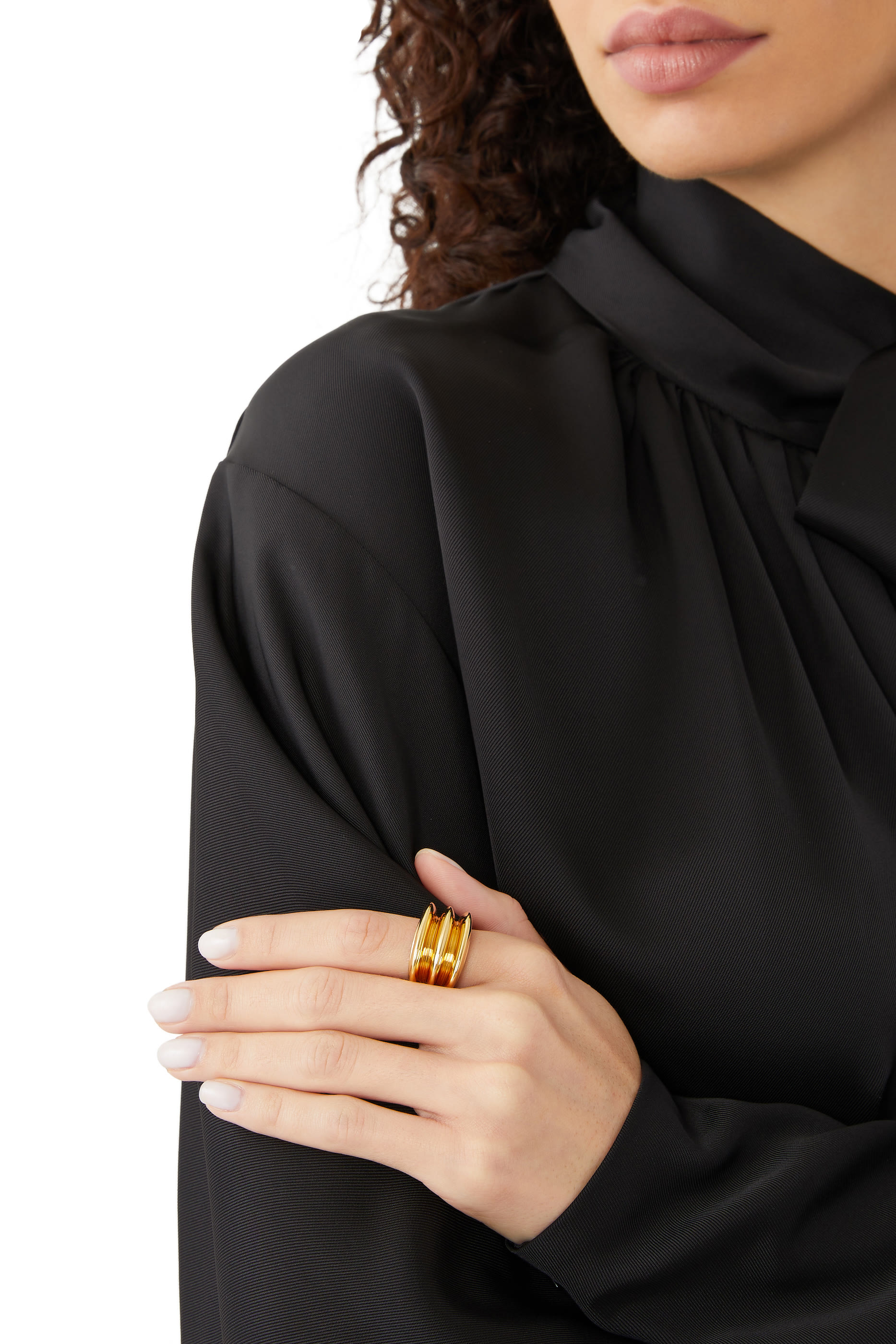 Hera Dome Triple Ridge Ring