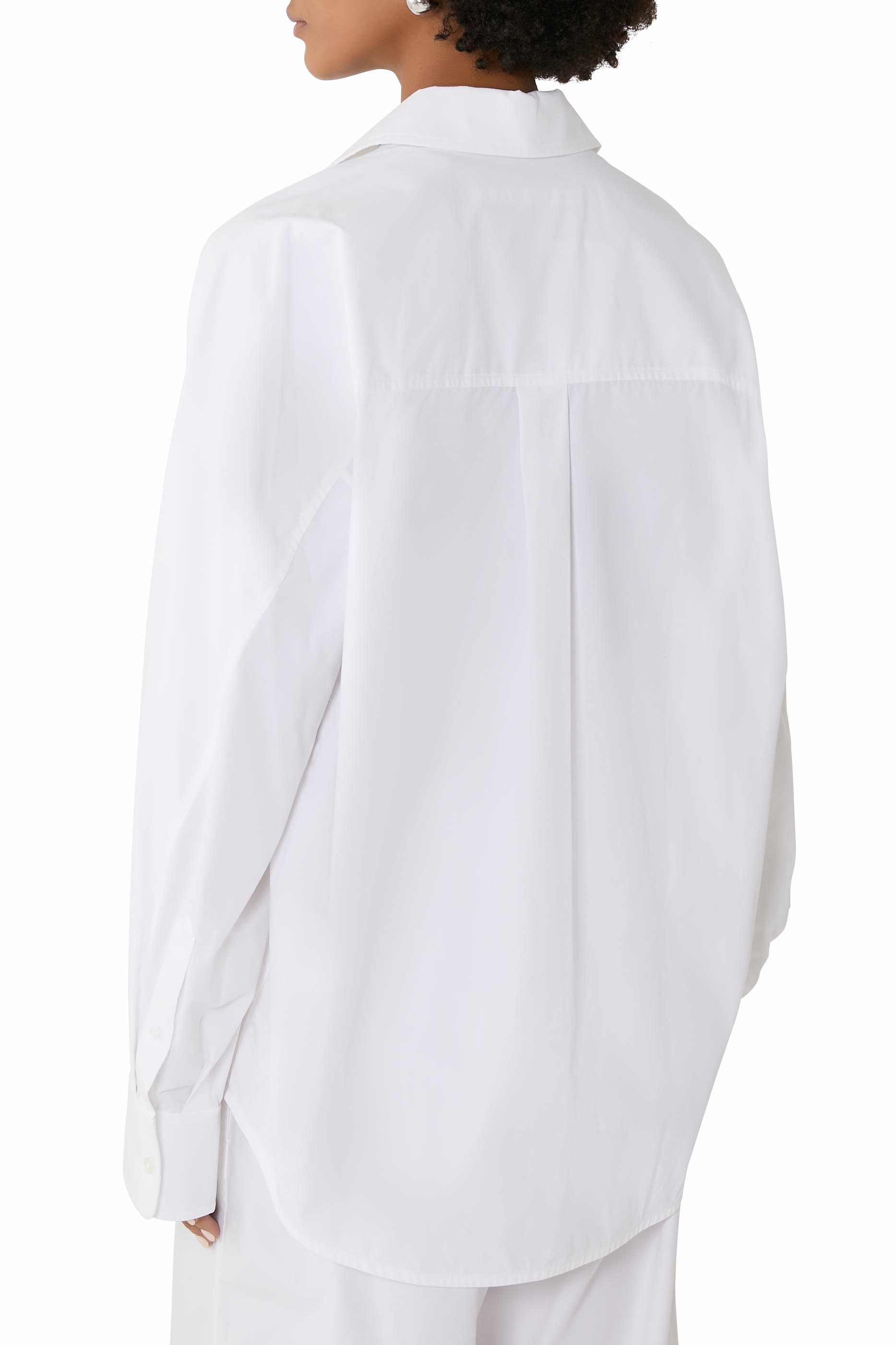 Necklace Oversized Button Down Shirt