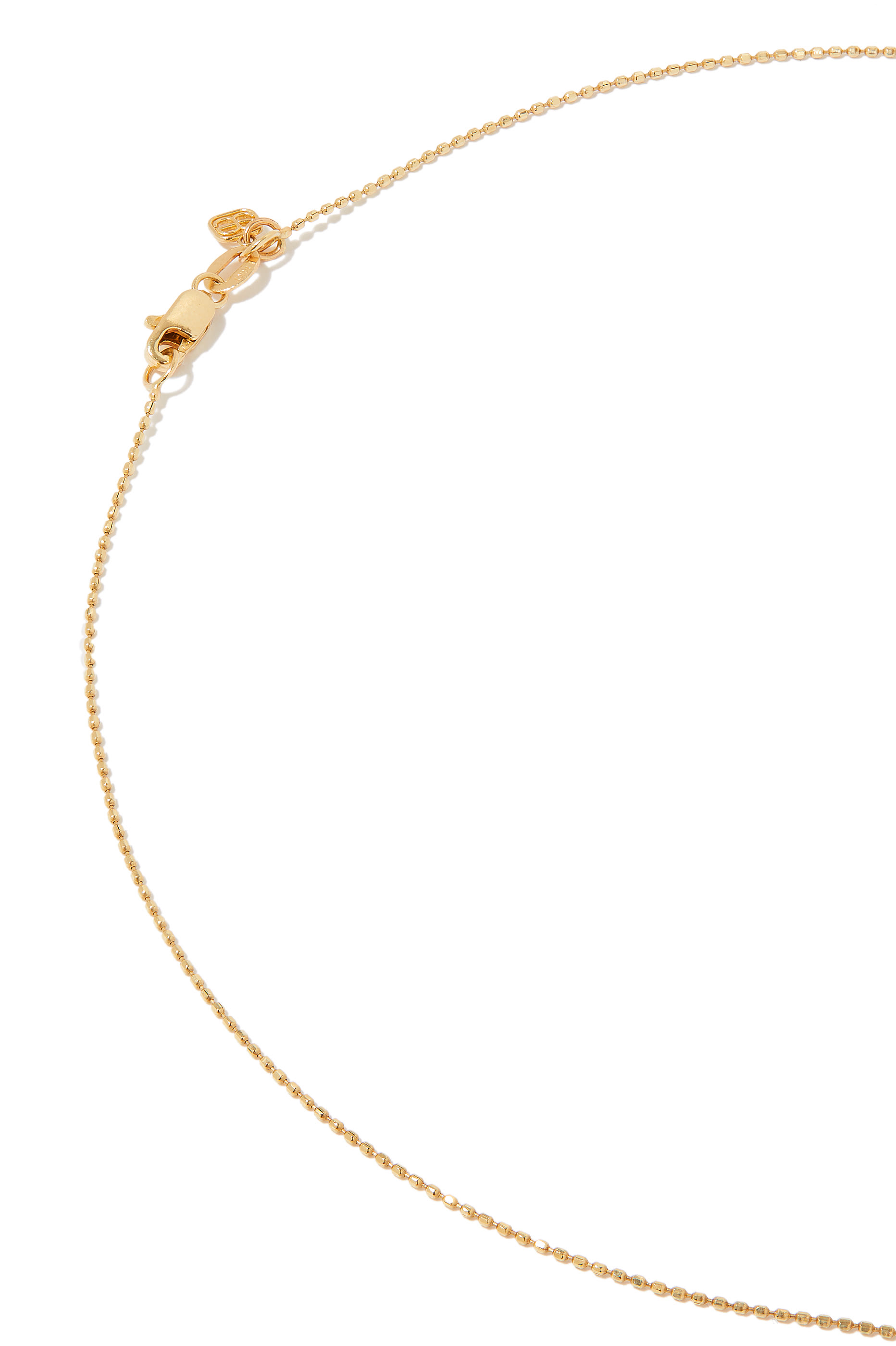 Sitting Budha Tiny Coin Necklace,  14K Yellow Gold & Diamonds