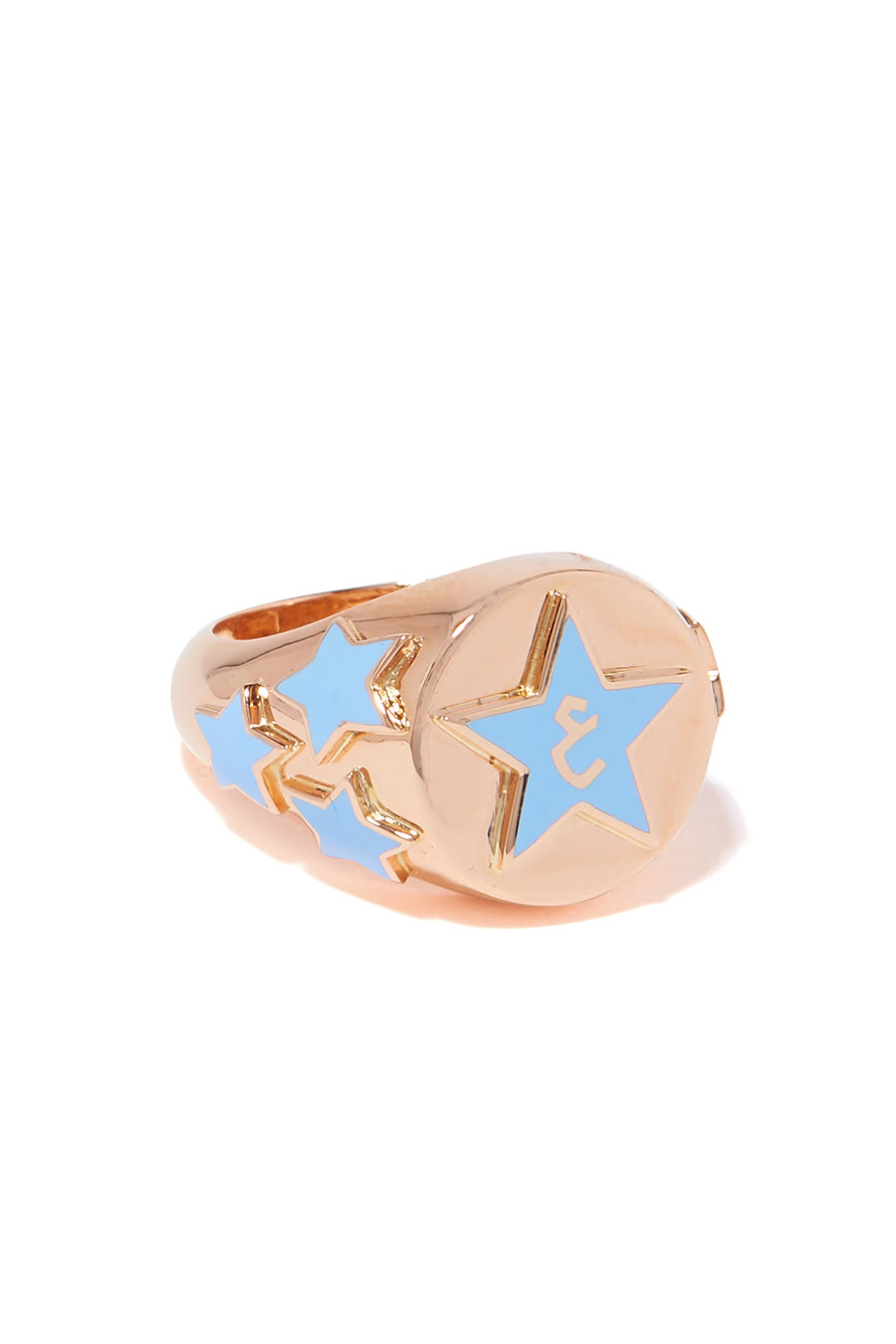 Letter Ein Star Signet Ring
