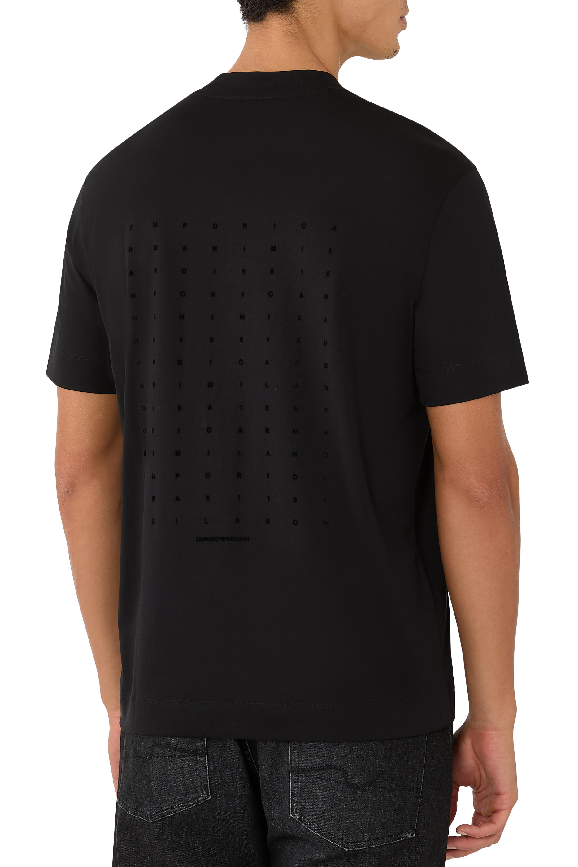 Velour Logo Lettering T-Shirt