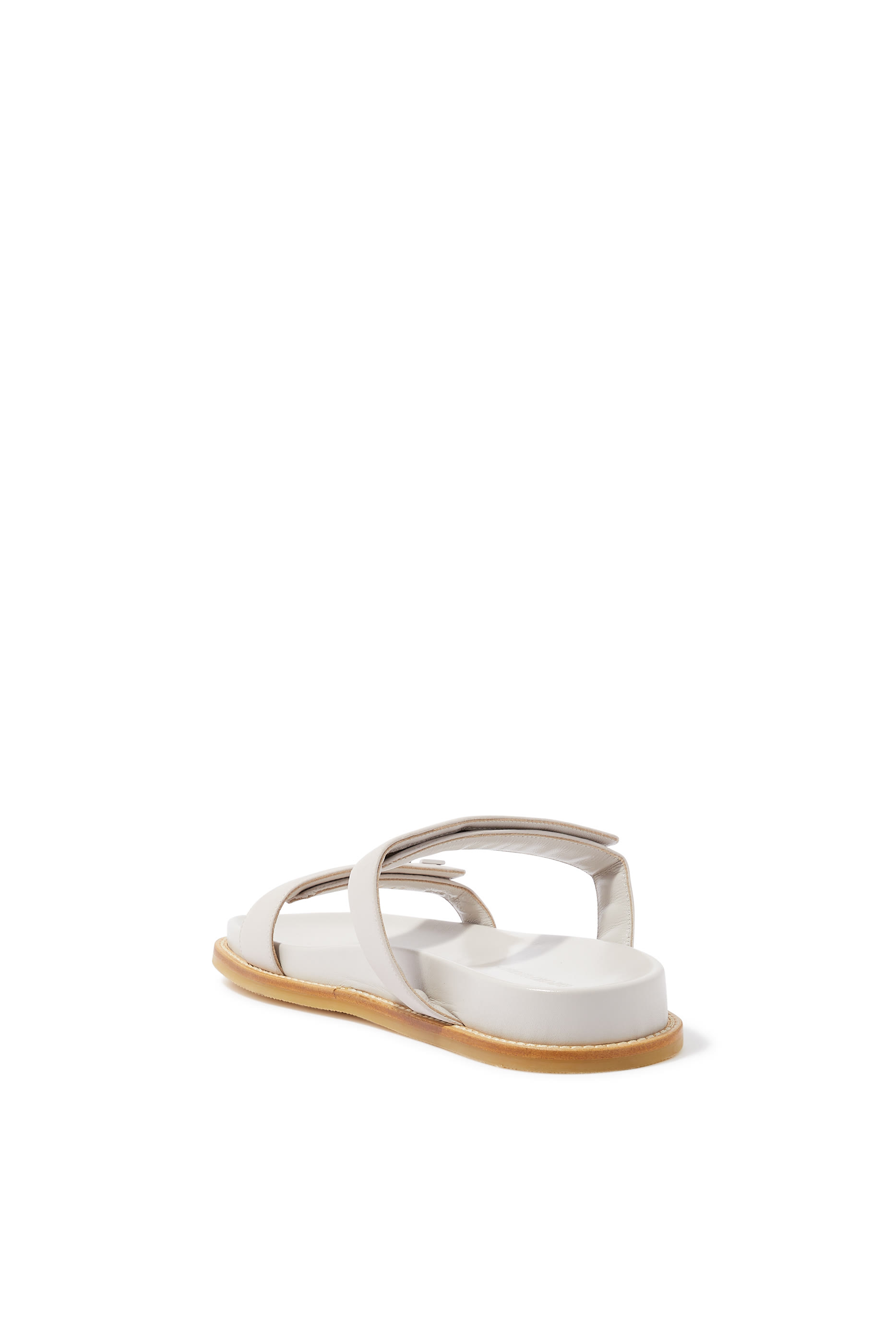 Double Strap Nappa Leather Sandals